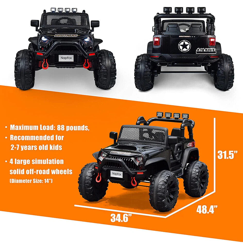 12V Electric Ride-On Truck for Kids with Remote Control - 48.4 Battery-Powered Wheels - Image 6