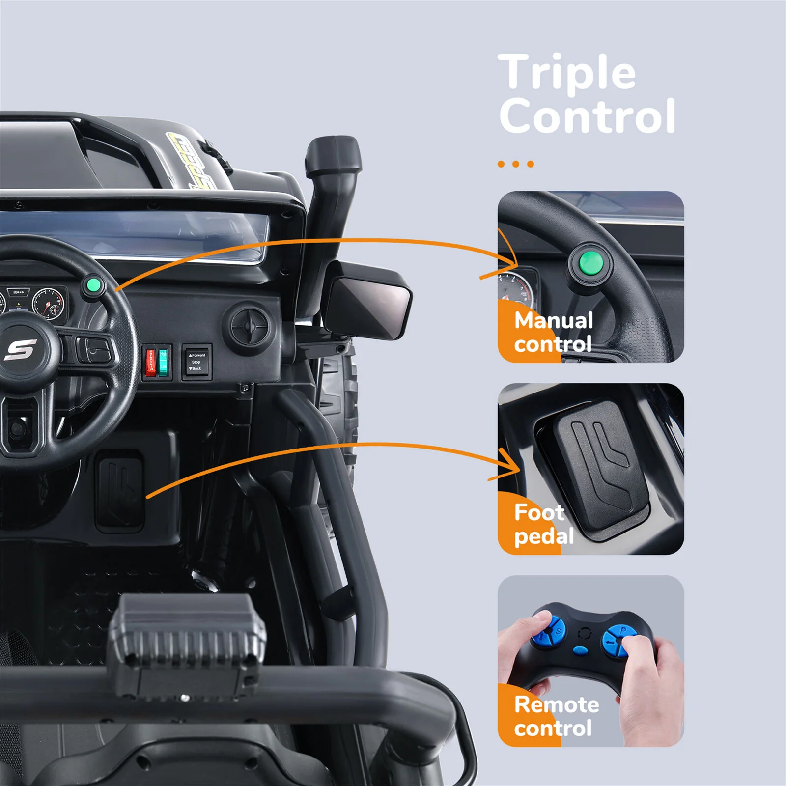 12V Electric Ride-On Truck for Kids with Remote Control and Music - Image 6