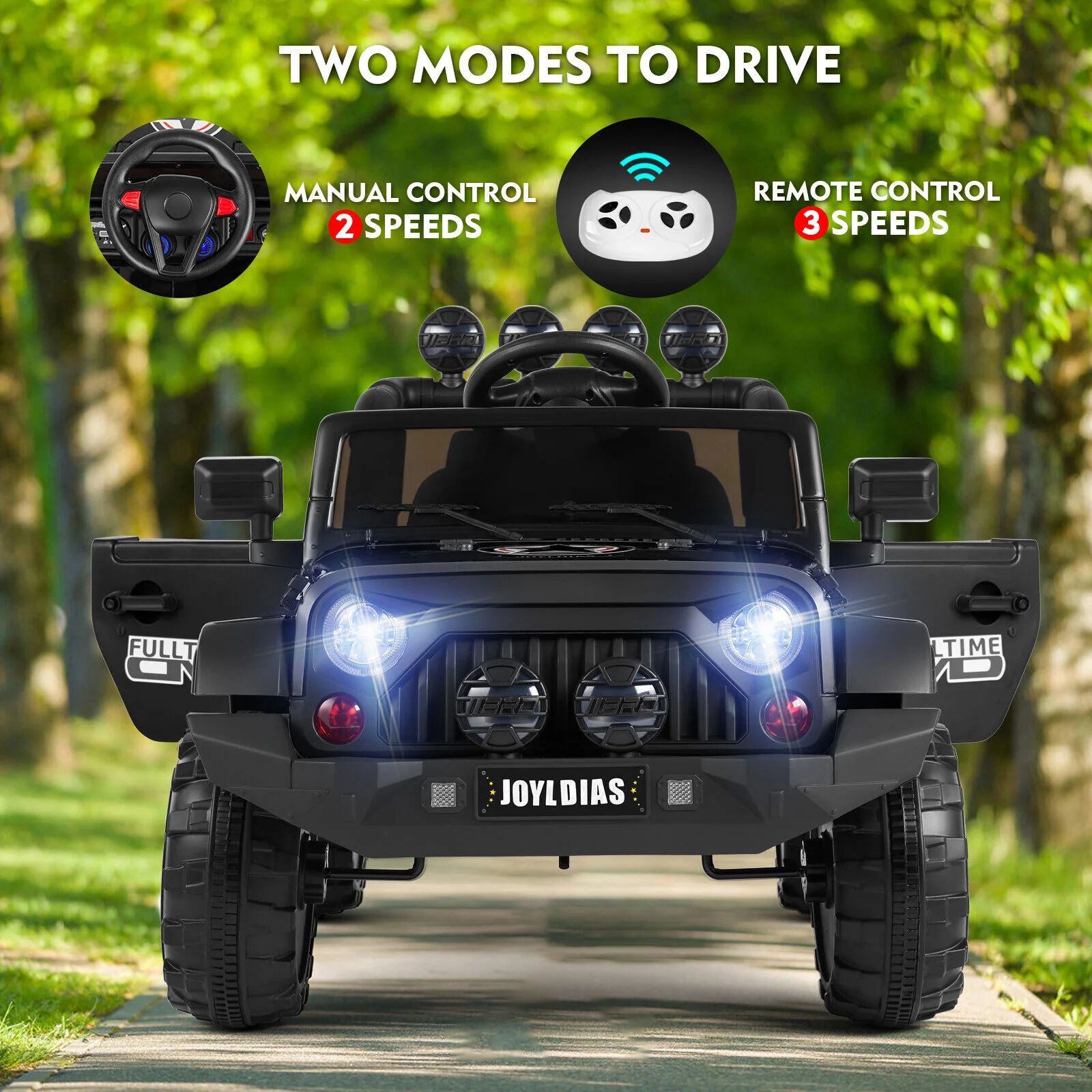 12V Electric Ride-On Truck for Kids with Storage, LED Lights, MP3 Player, and Remote Control - Image 5