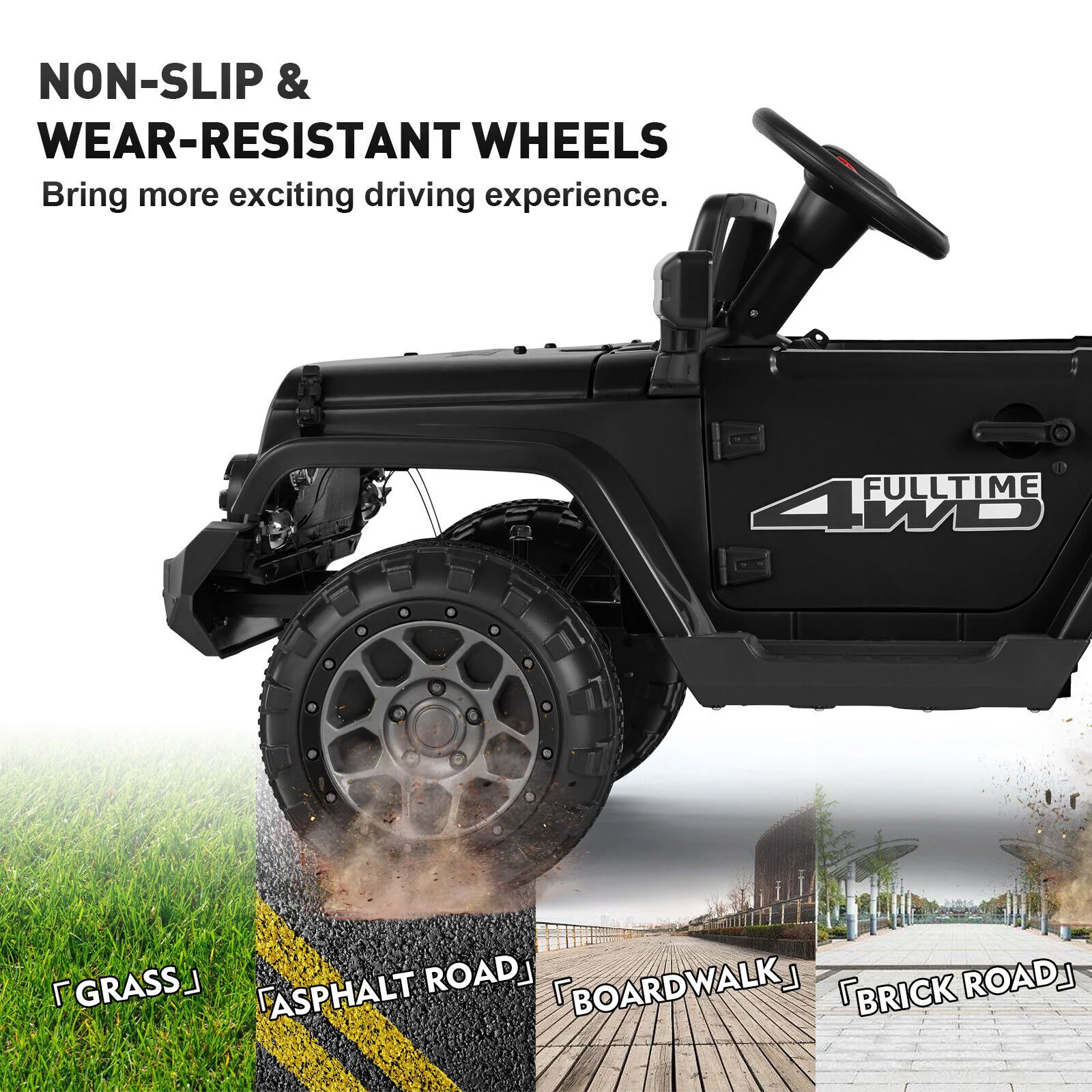 12V Electric Ride-On Truck for Kids with Storage, LED Lights, MP3 Player, and Remote Control - Image 6