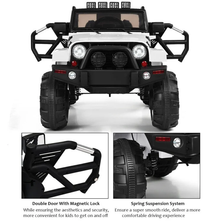 12V Electric Kids Ride-On Truck with Remote Control and LED Lights - Image 7