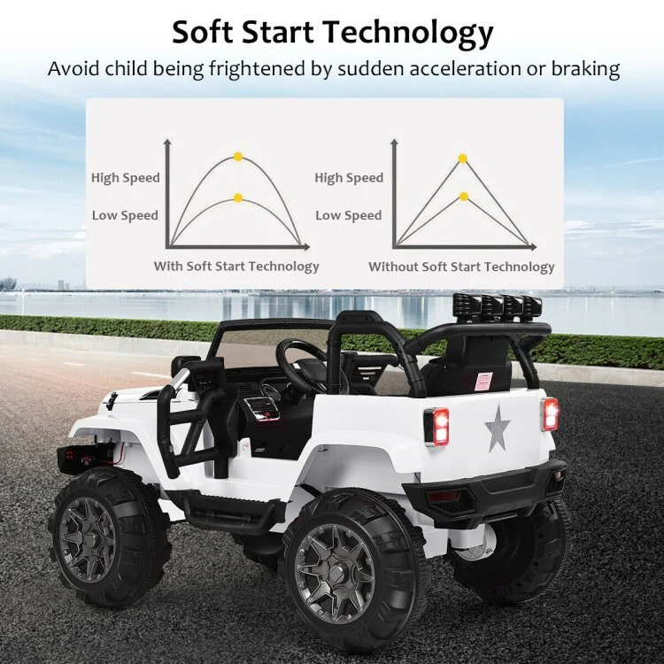 12V Electric Kids Ride-On Truck with Remote Control and LED Lights - Image 9