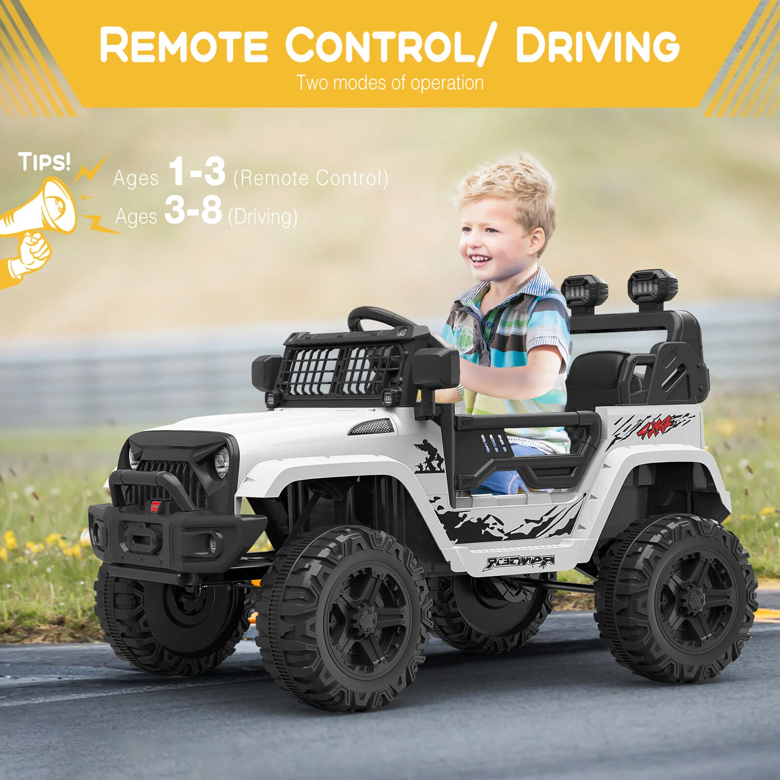 12V Electric Ride On Truck with Remote Control and LED Lights - Image 17