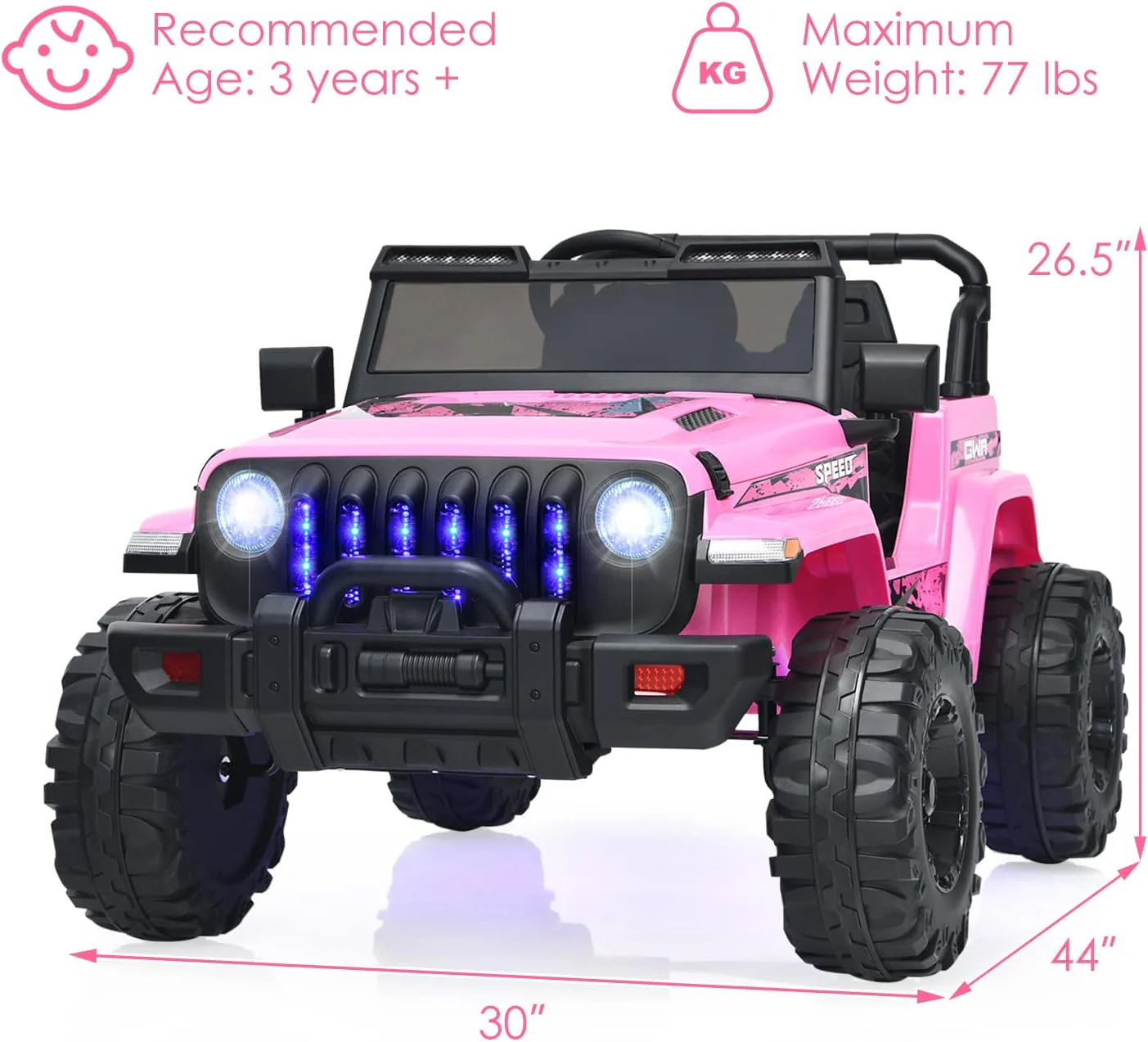 12V Electric Ride-On Truck with Remote Control for Kids, Battery Powered Toy Vehicle - Image 8
