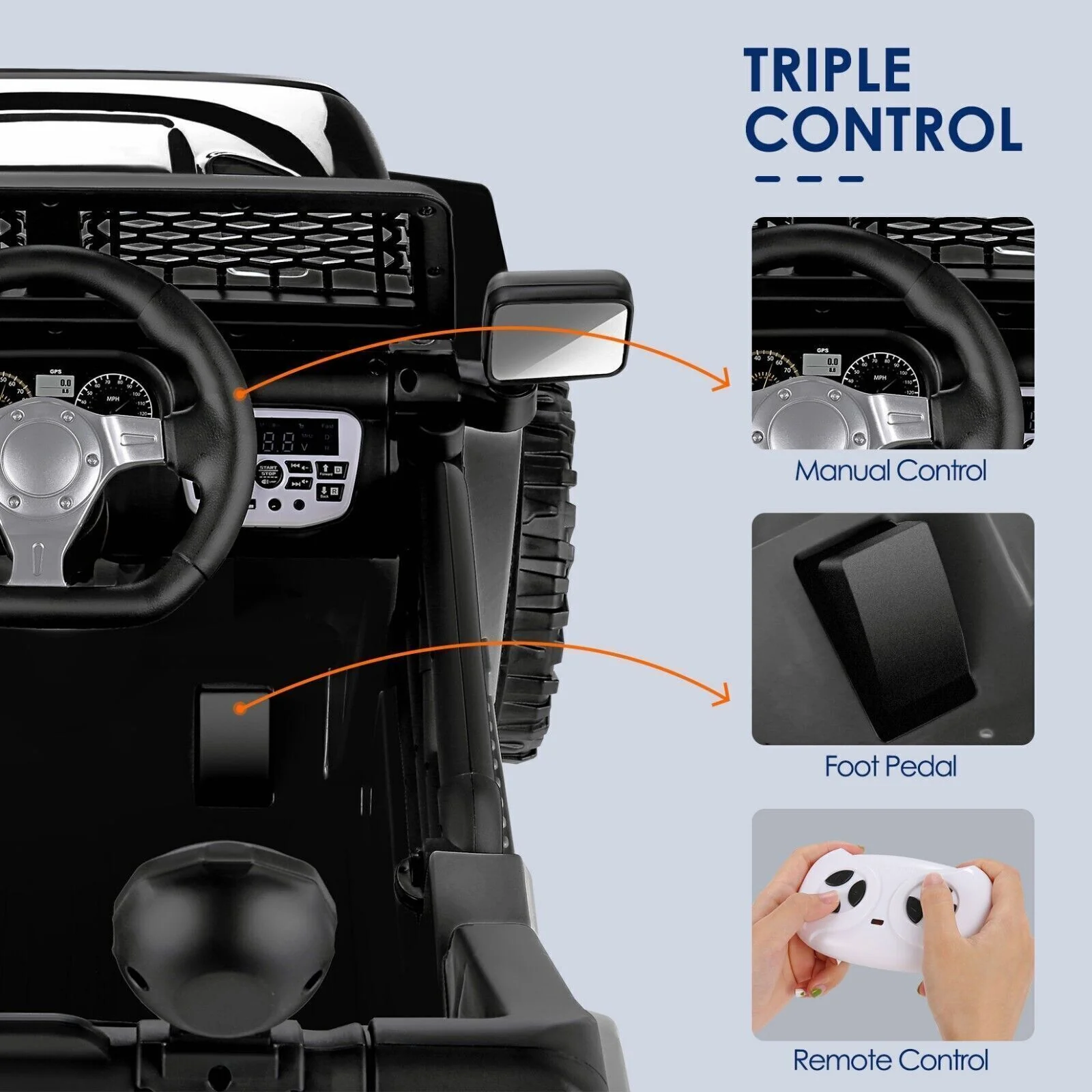 12V Electric Ride-On Trucks for Kids with Remote Control, MP3 Music, and Lights - Image 30