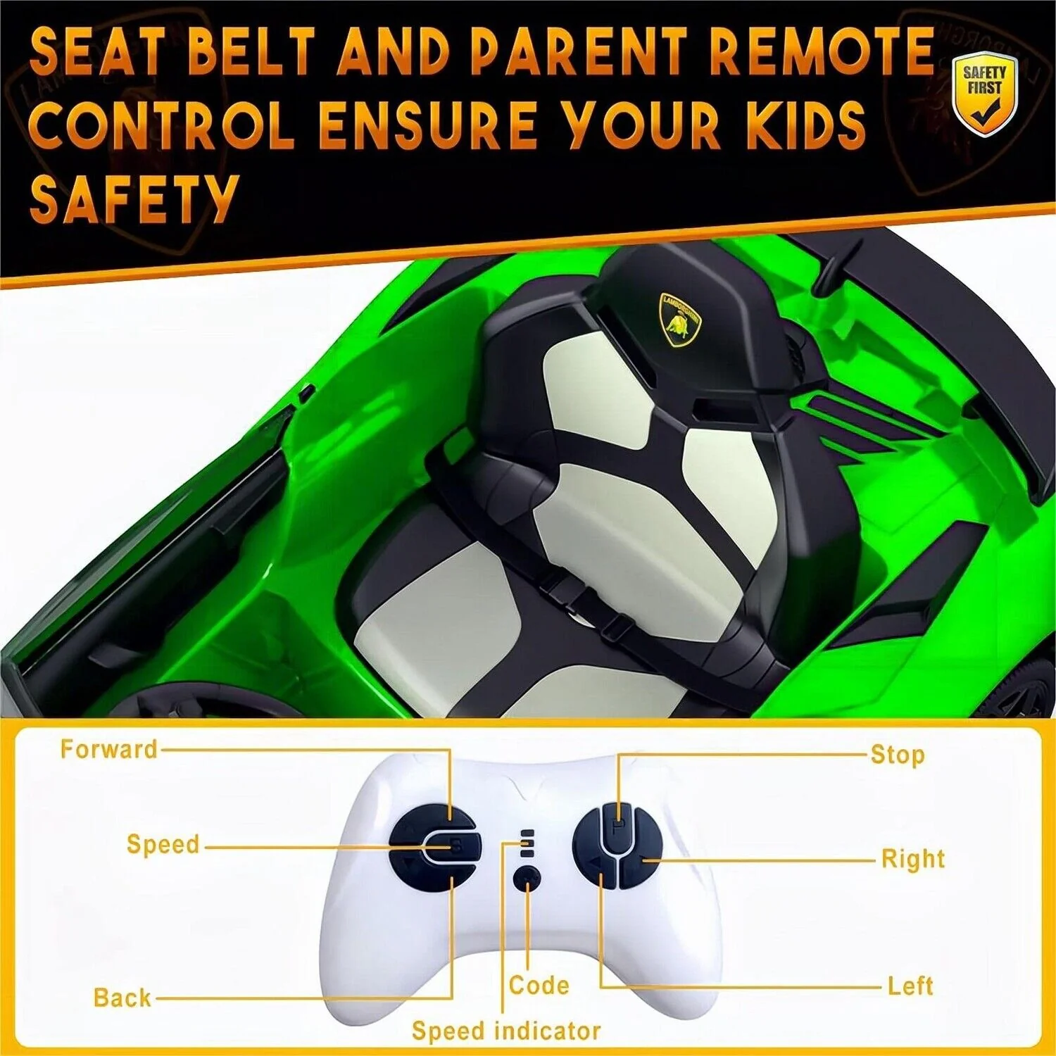 12V Electric Sports Car for Kids with Remote Control - Battery Powered Ride-On Vehicle - Image 26