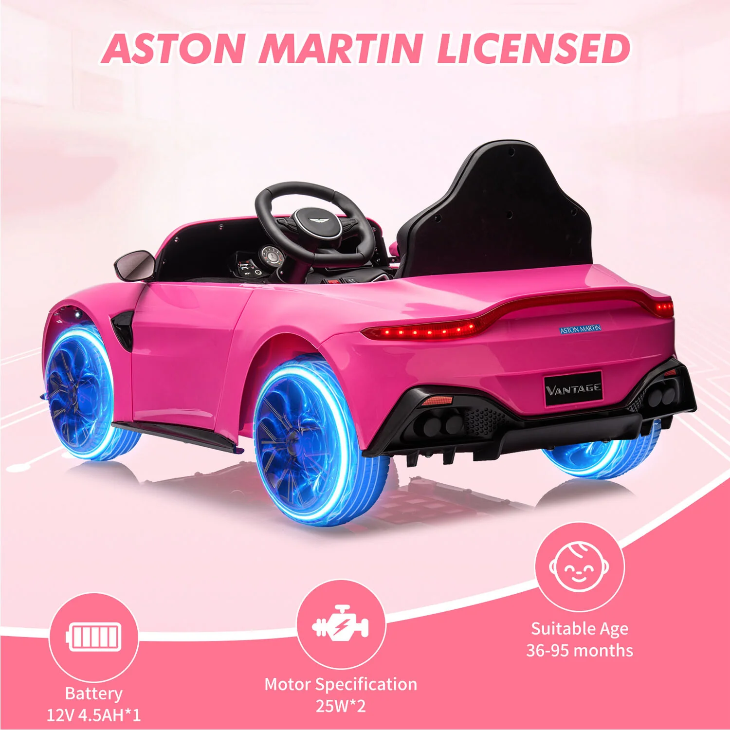 12V Battery-Powered Electric Sports Car Toy with Remote Control for Kids - Image 16