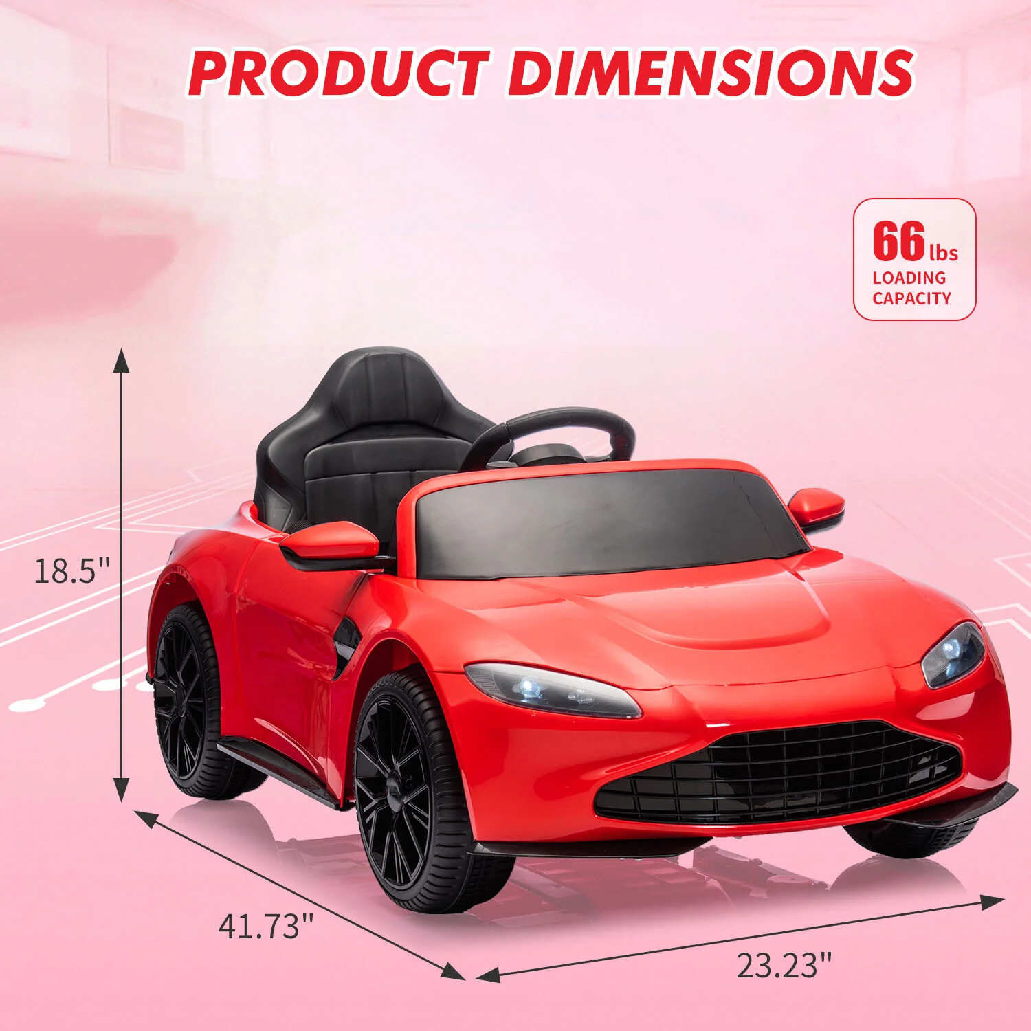12V Battery-Powered Electric Sports Car Toy with Remote Control for Kids - Image 18
