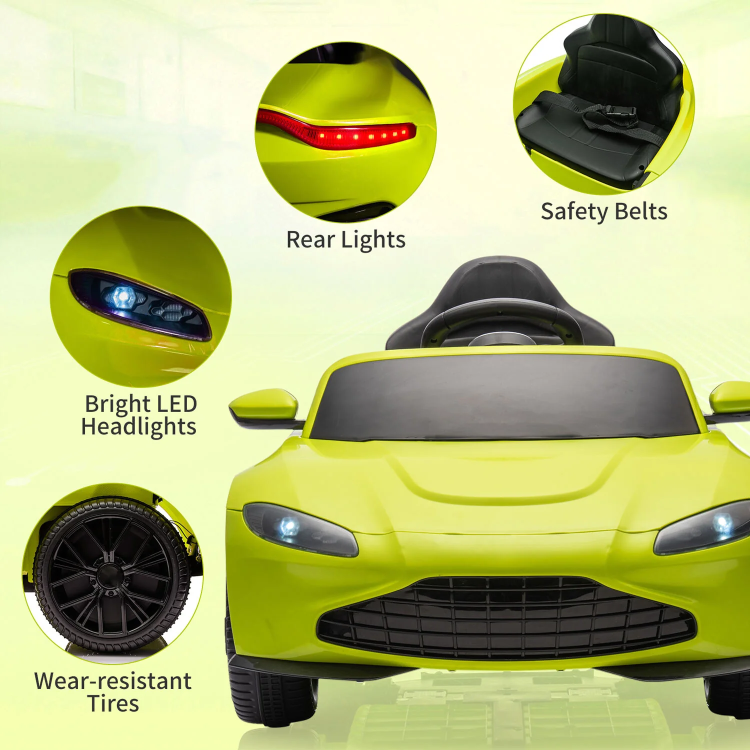 12V Battery-Powered Electric Sports Car Toy with Remote Control for Kids - Image 25