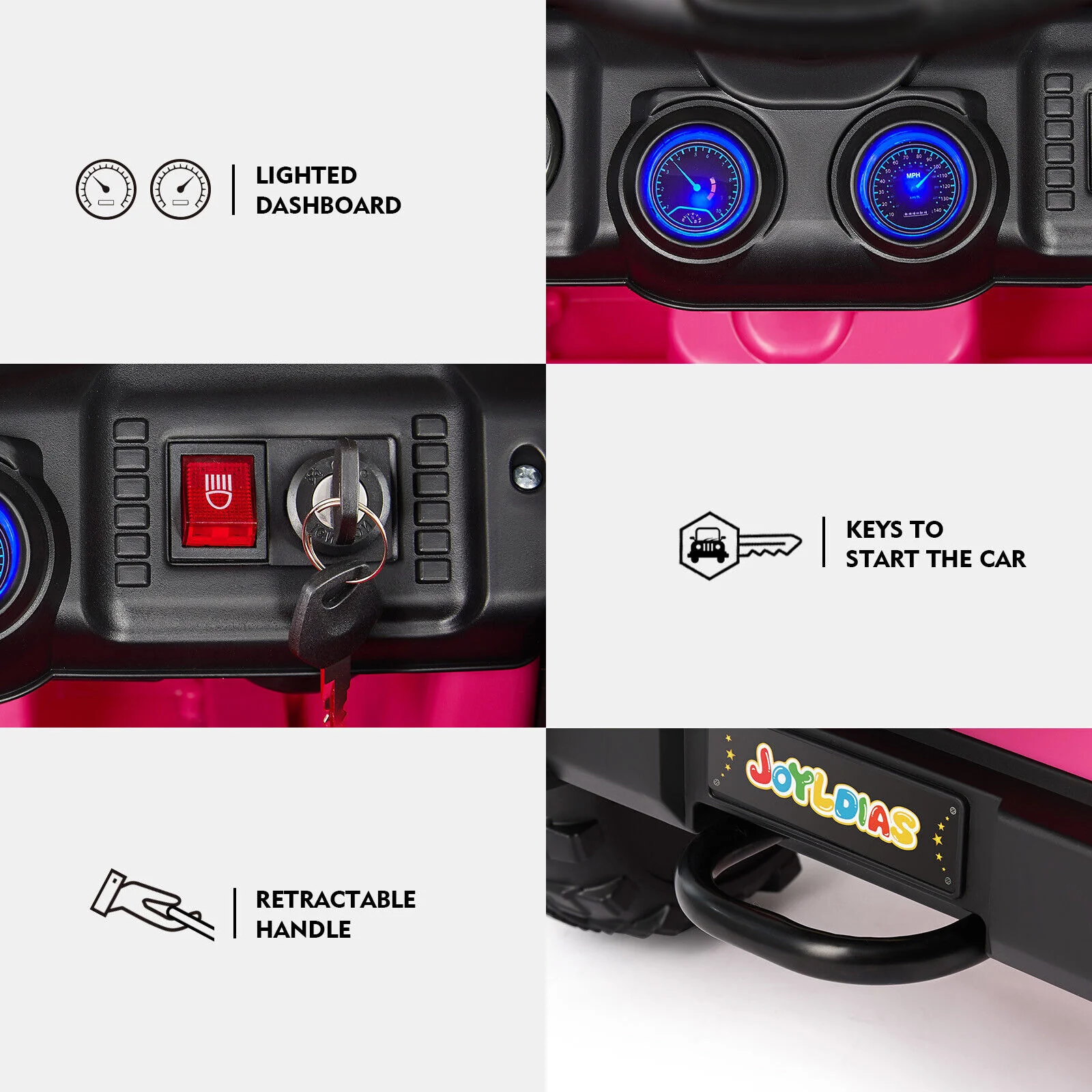 12V Electric Toy Jeep for Kids with Remote Control, USB, and Bluetooth Connectivity - Image 11