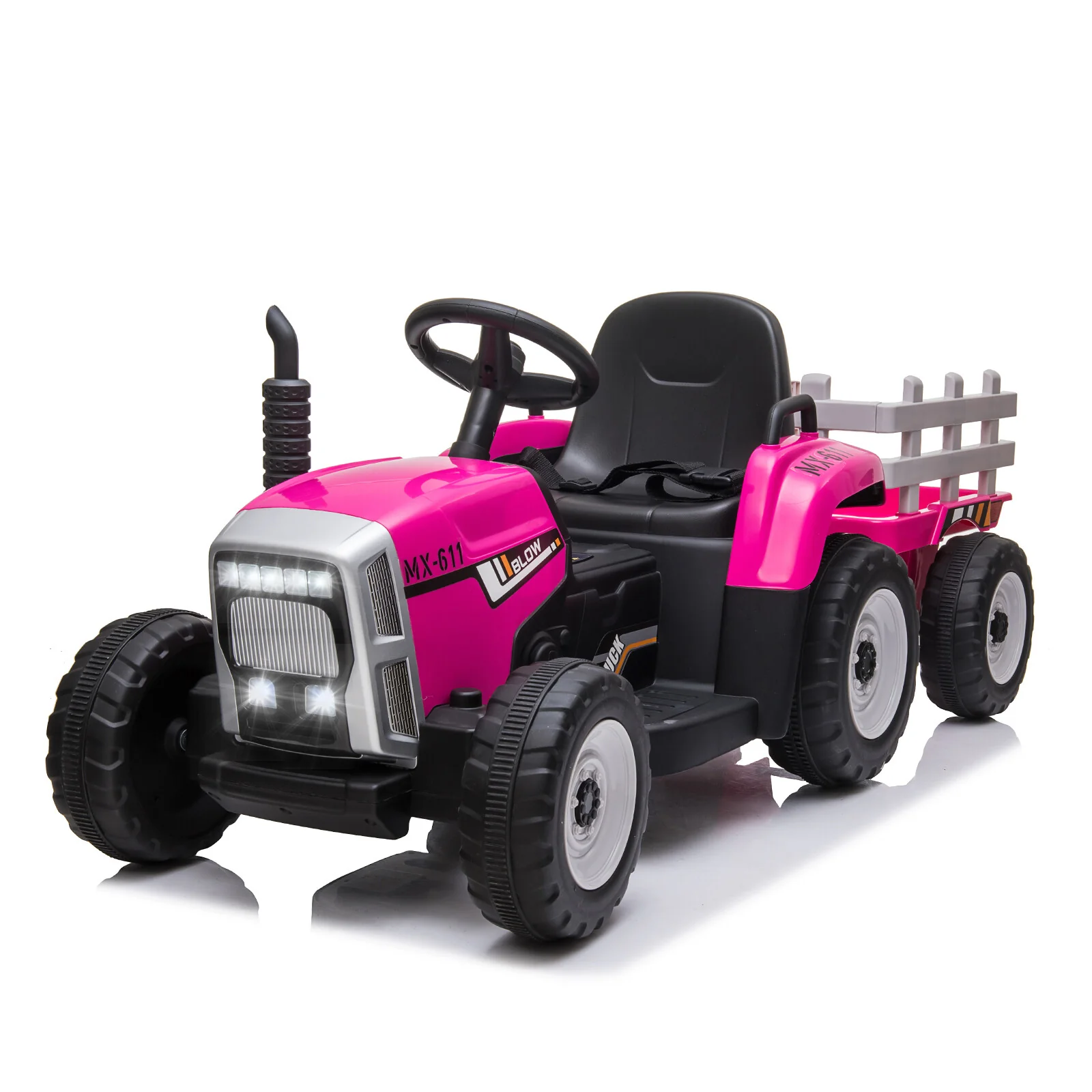12V Electric Ride-On Tractor with Trailer, Battery Powered, Remote Control - Image 15