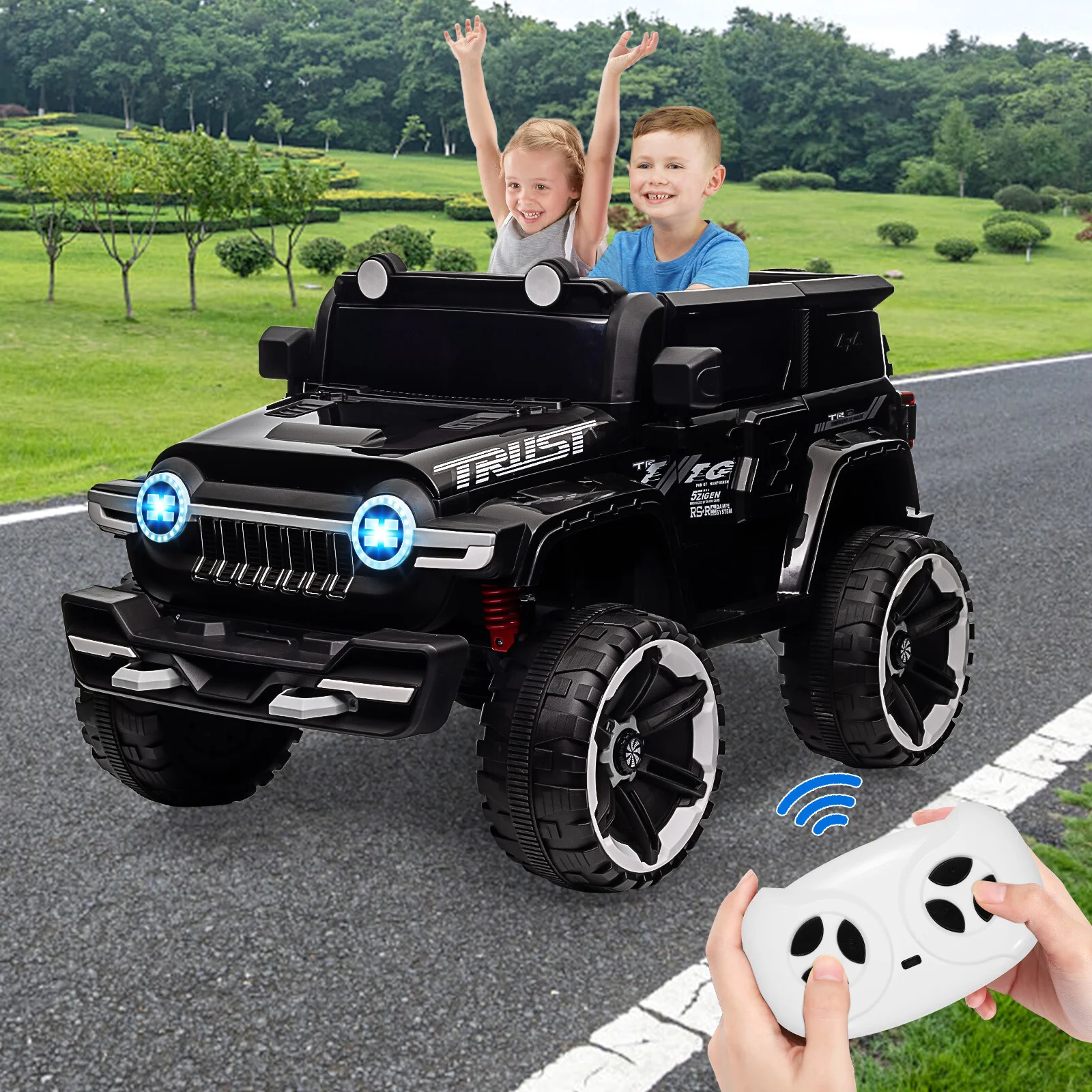 12V Electric Ride-On Truck Car with Remote Control Powered Vehicle Toy - Image 10