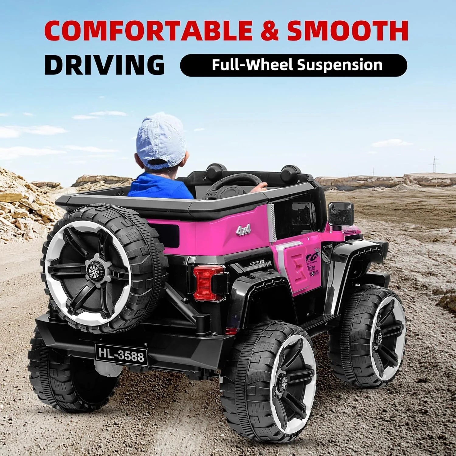 12V Electric Ride-On Truck Car with Remote Control Powered Vehicle Toy - Image 12