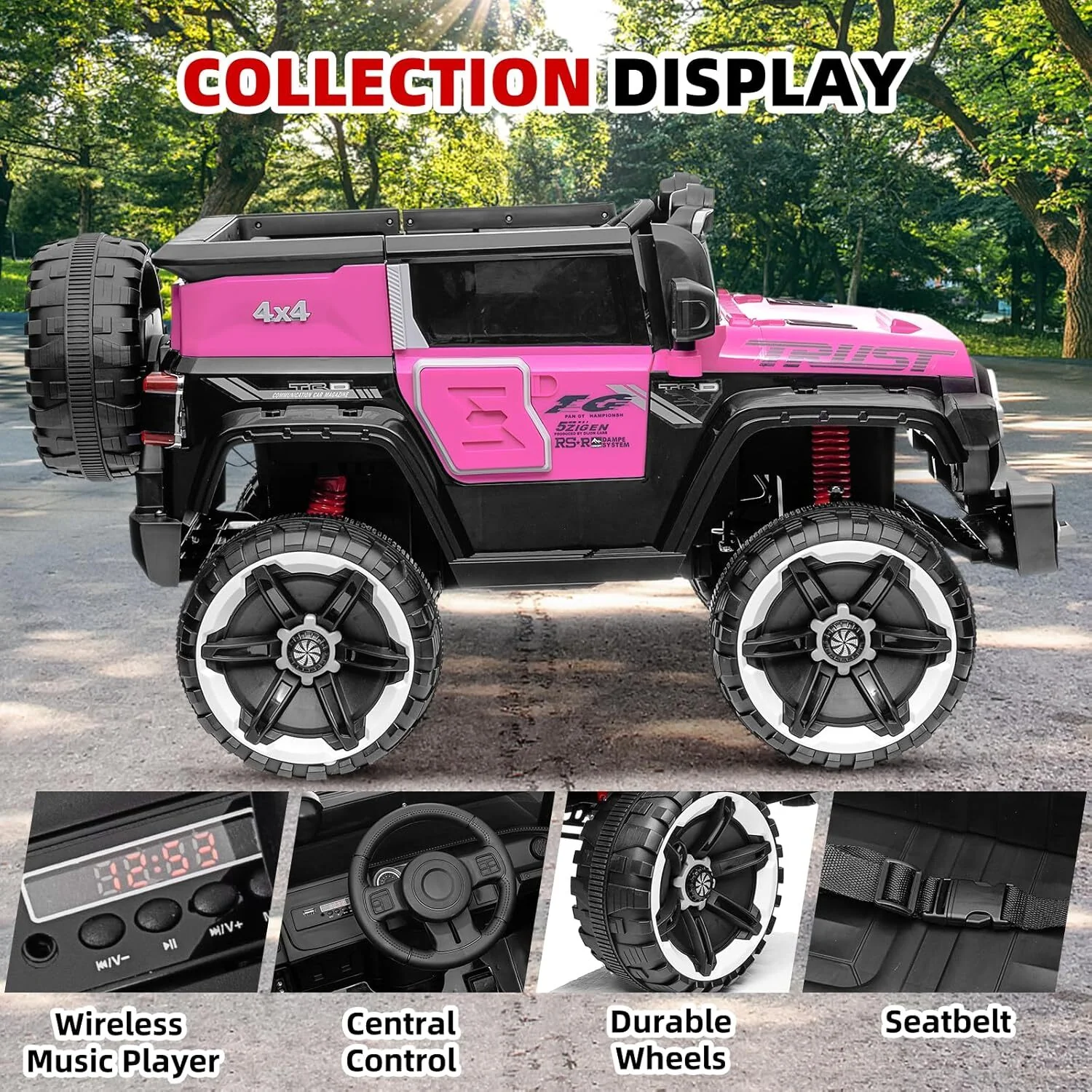 12V Electric Ride-On Truck Car with Remote Control Powered Vehicle Toy - Image 13