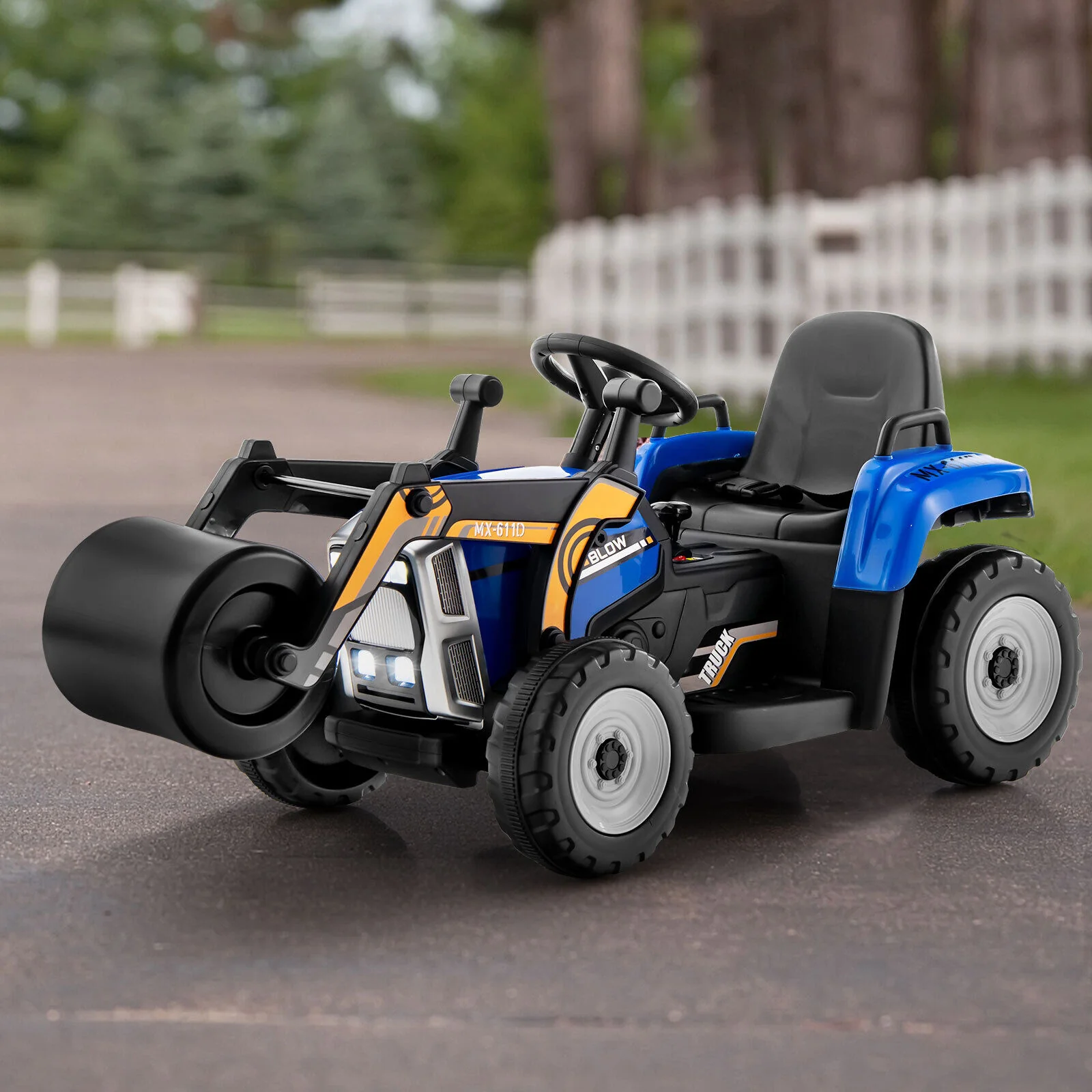 12V Electric Tractor with Remote Control, Music, and LED Lights for Kids - Image 4