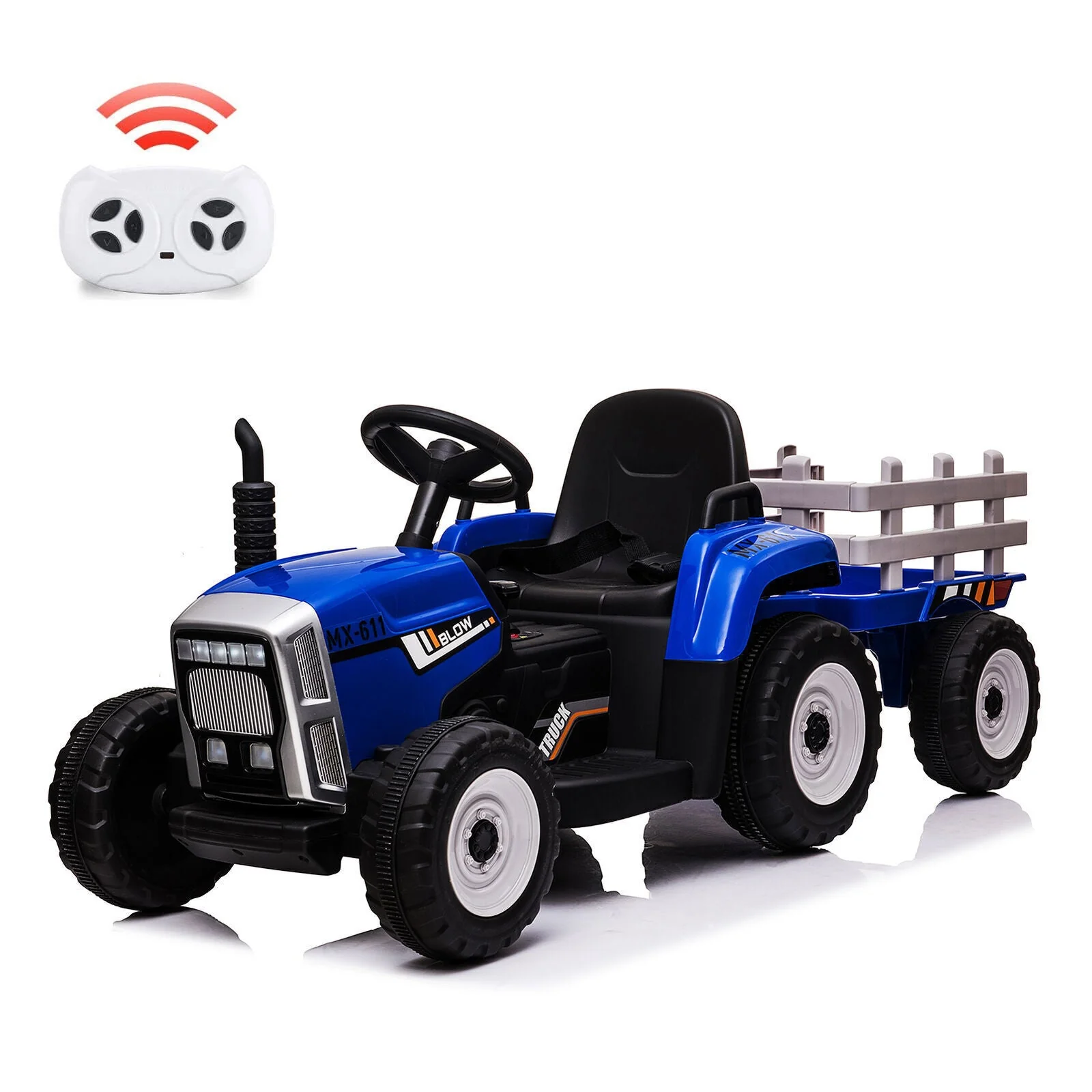 12V Electric Tractor with Trailer Ride-On Car for Kids - 25W/35W Control Included - Image 3