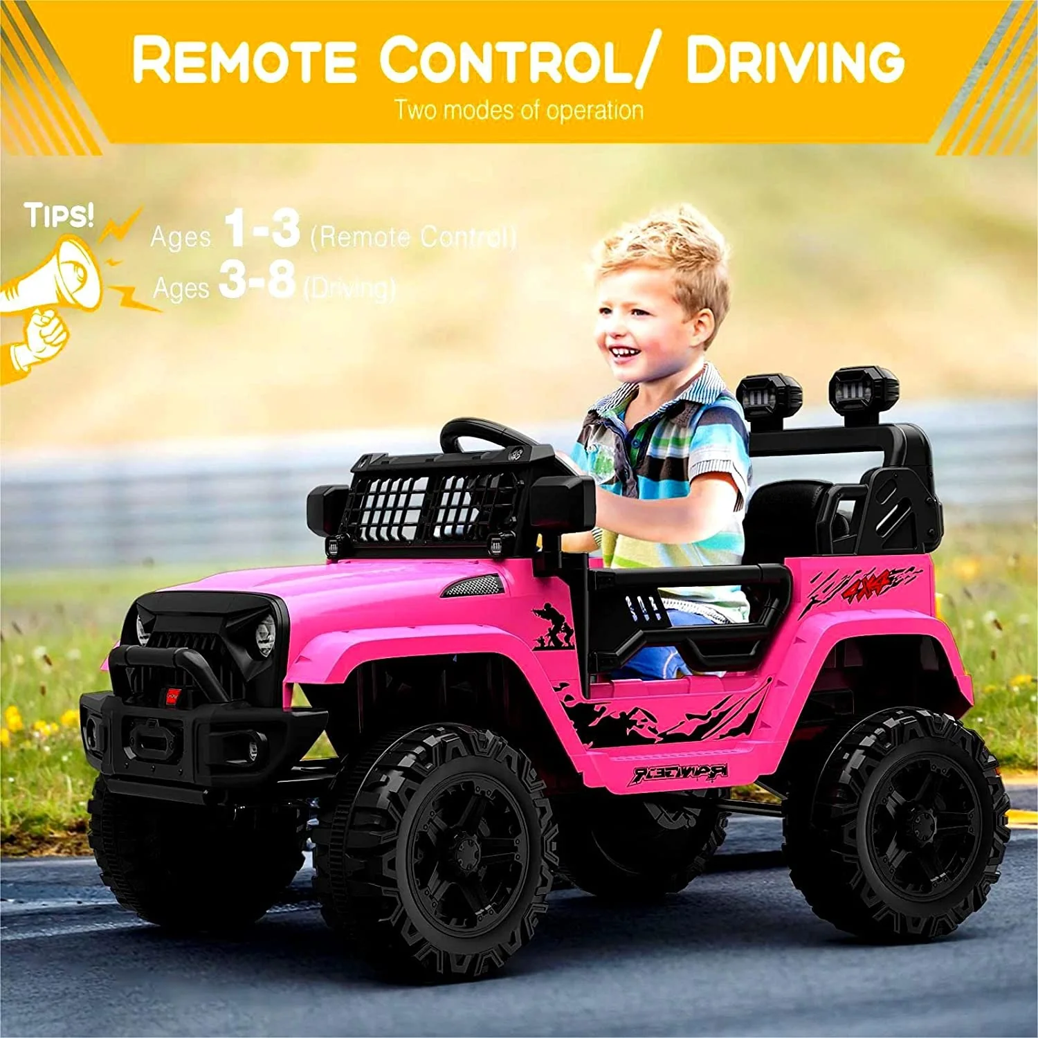 12V Electric Truck for Kids with Remote Control and Spring Suspension - Image 4
