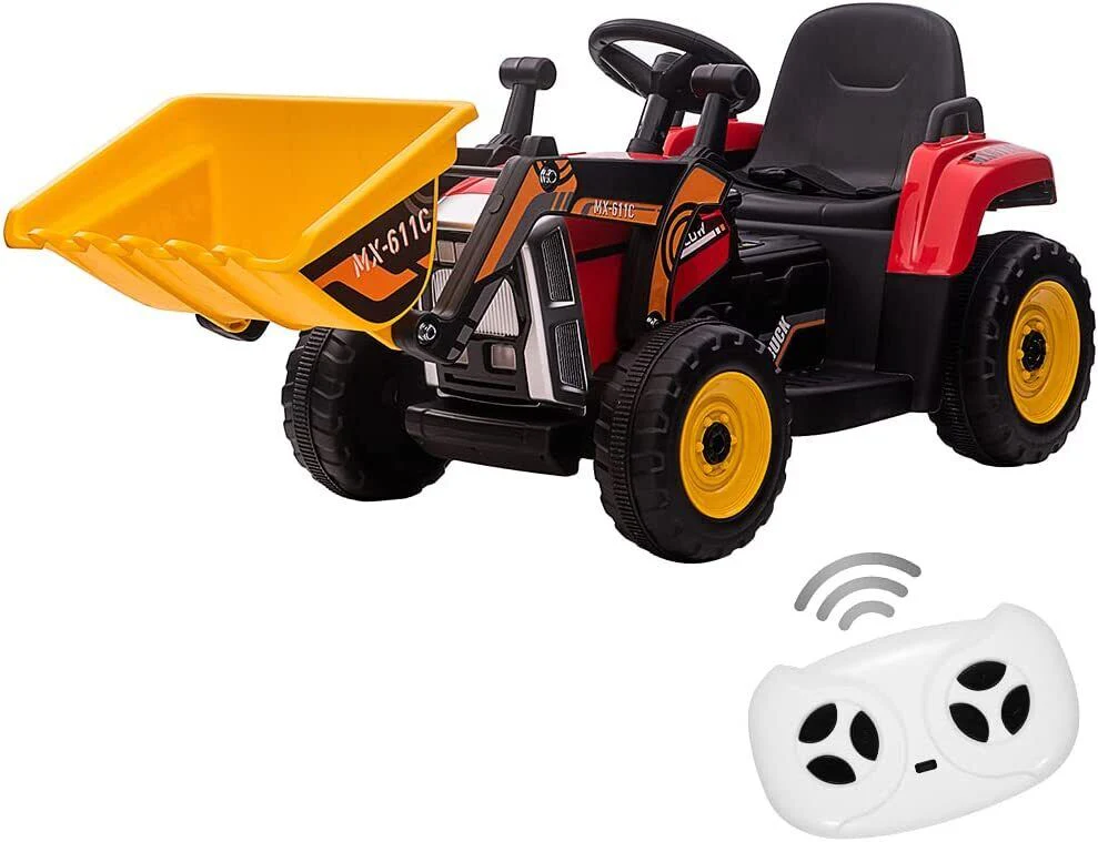 12V Excavator Ride-On Car with Remote Control and Threaded Tires for Toddlers - Image 10