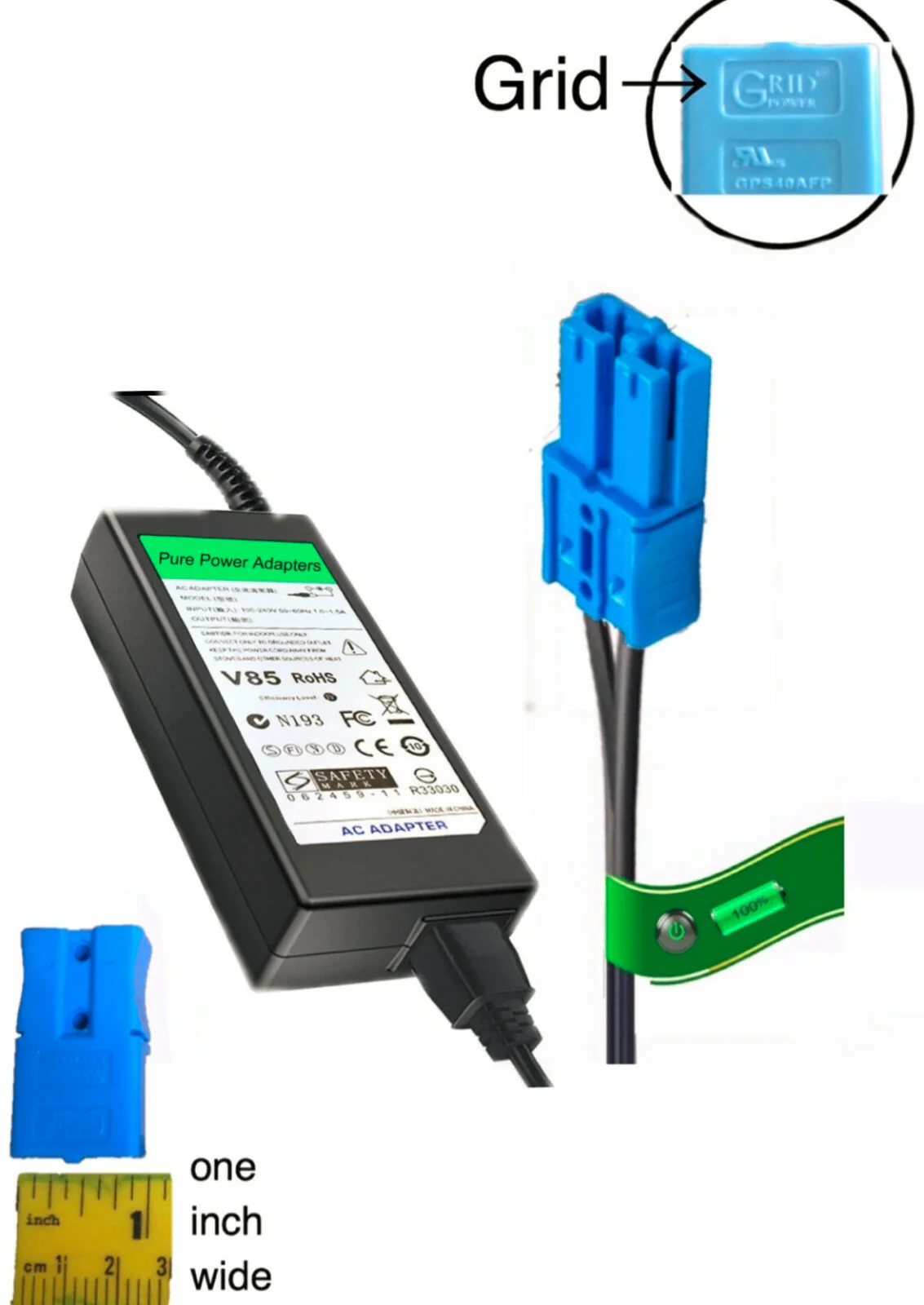 12V Fast Grid Charger for Kids Trax Dodge Dually 3500 Truck and Police Car