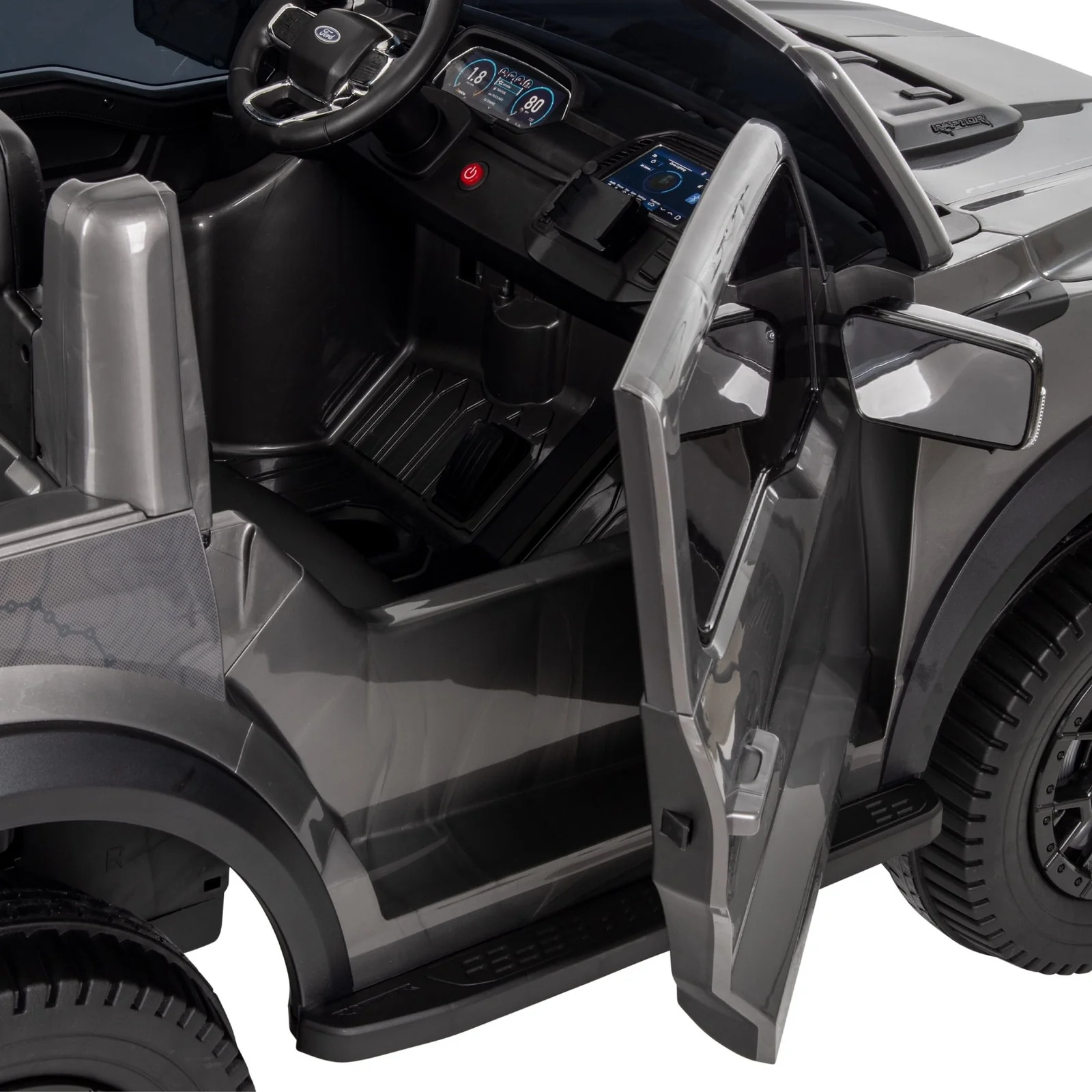 12V Ford F-150 Raptor Battery-Powered Ride-On Toy for Kids 3+ Carbonized Grey - Image 6