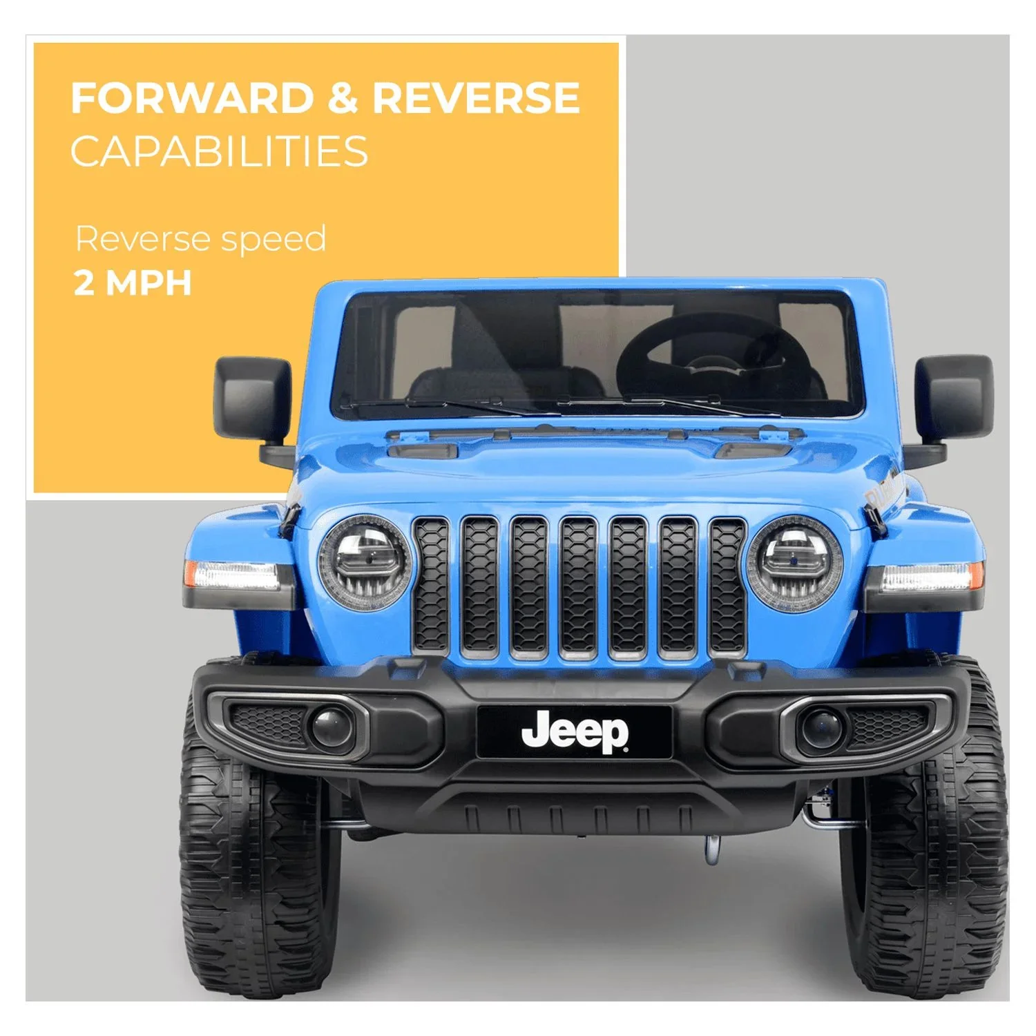 12V Gladiator Rubicon Battery-Powered 2-Seater Ride-On Vehicle in Blue - Image 9
