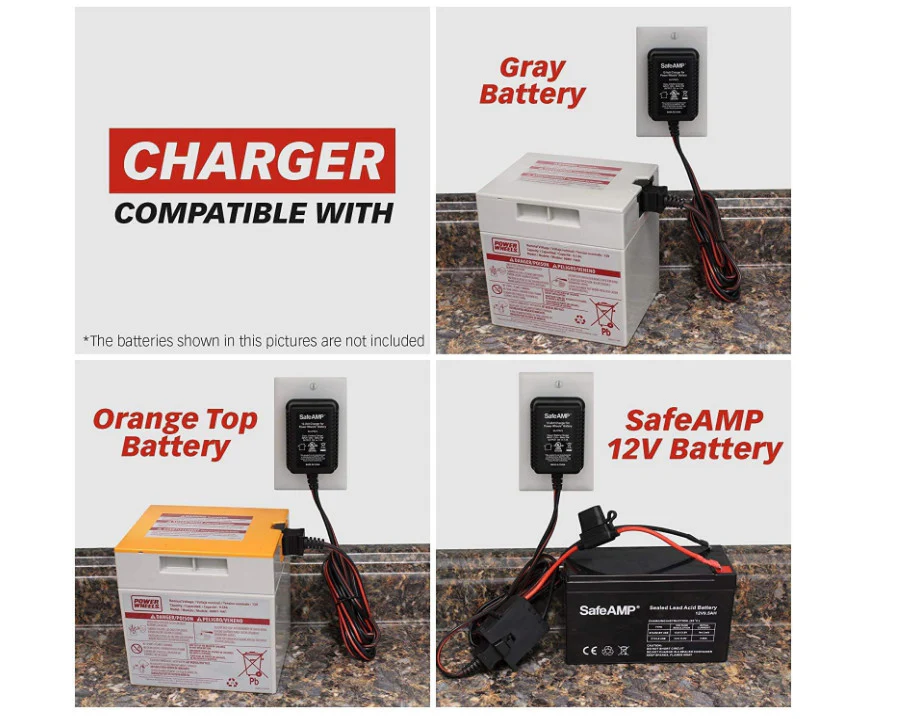 12V Gray and Orange Electric Ride-On with Battery, Charger, and Easy Power Wheels - Image 2