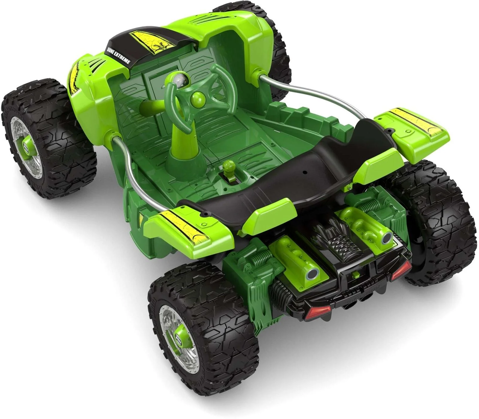 12V Green Dune Buggy Car Racer - Battery Powered Ride On Toy for Kids with Extreme Wheels - Image 3