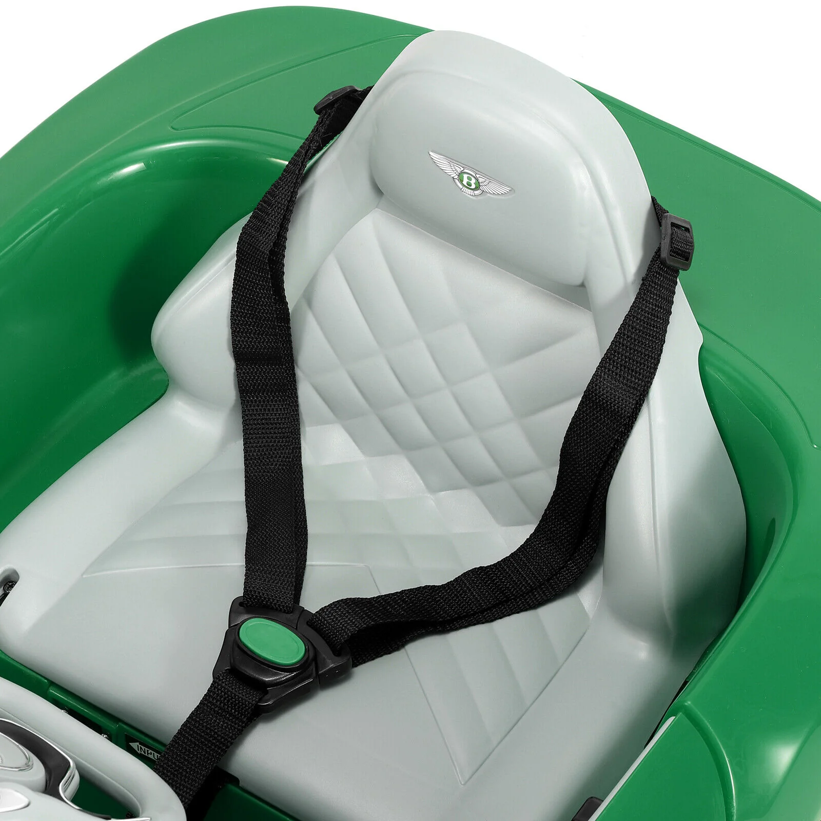 12V Green Electric Ride On Car for Kids with Remote Control - Inspired by Bentley Design - Image 8