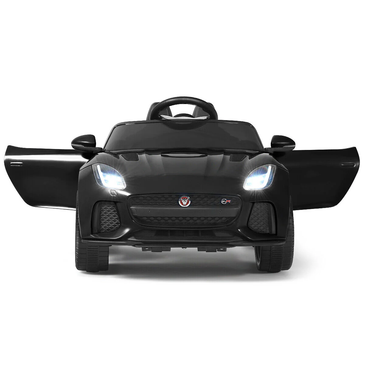12V Jaguar F-Type SVR Licensed Kids Ride On Car with MP3 Player and Lights in Black - Image 12