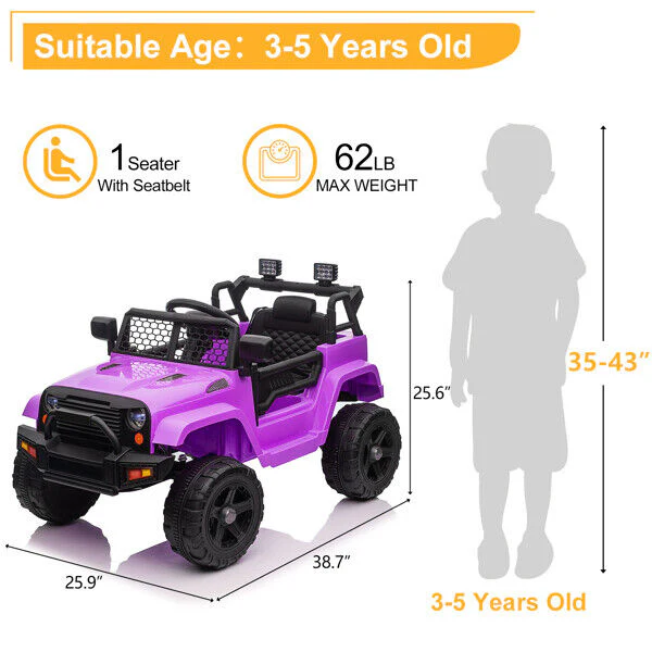 12V Jeep Ride On Car for Kids with Remote Control - Perfect Gift! - Image 28