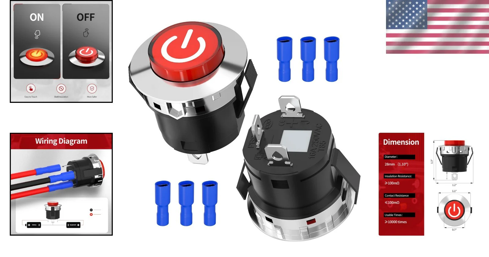 12V Key Start Power Switch with Easy Push Button for Kids Ride-On Cars - Image 2