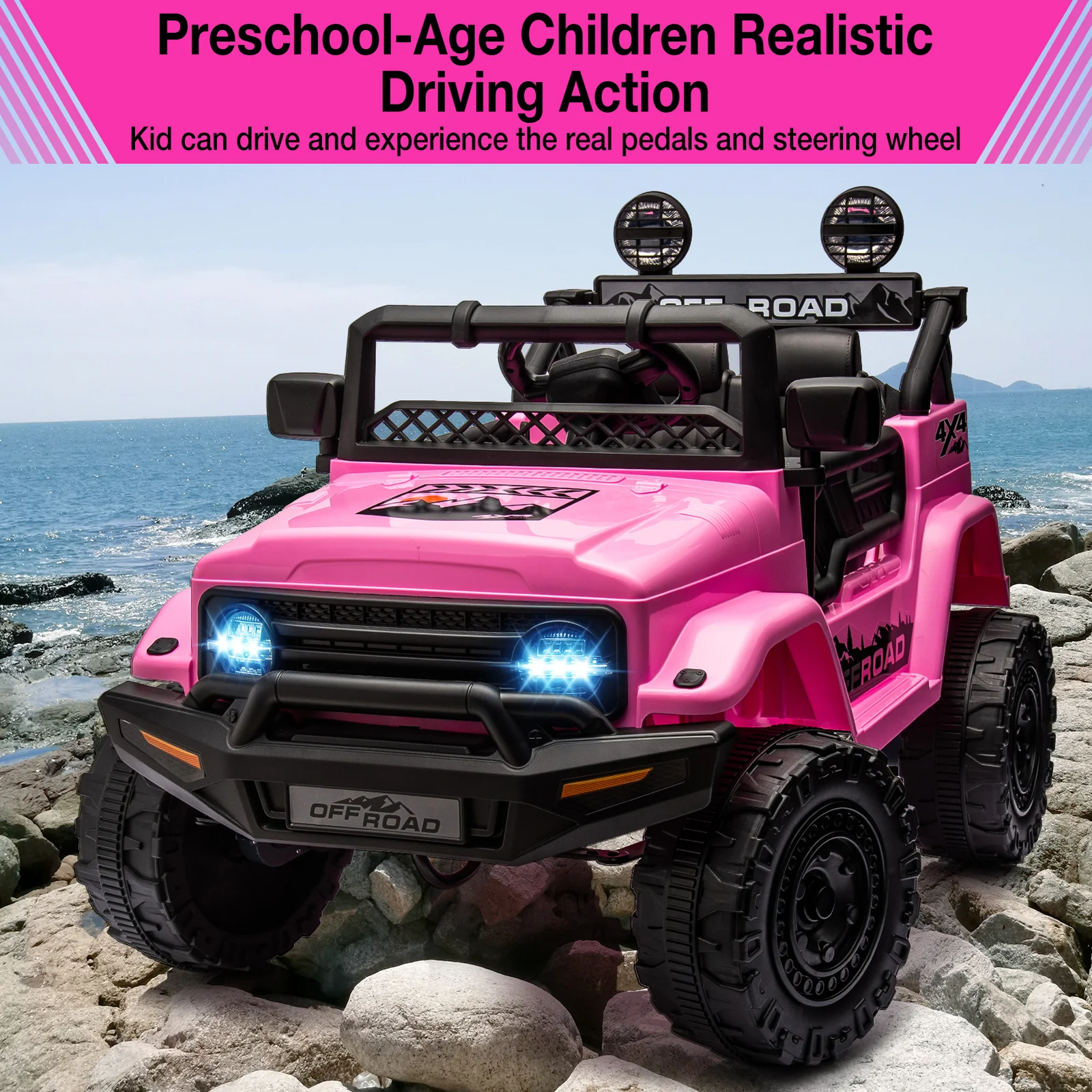 12V 2-Seater Electric Ride-On Truck Car with Parent Remote Control for Kids - Image 20