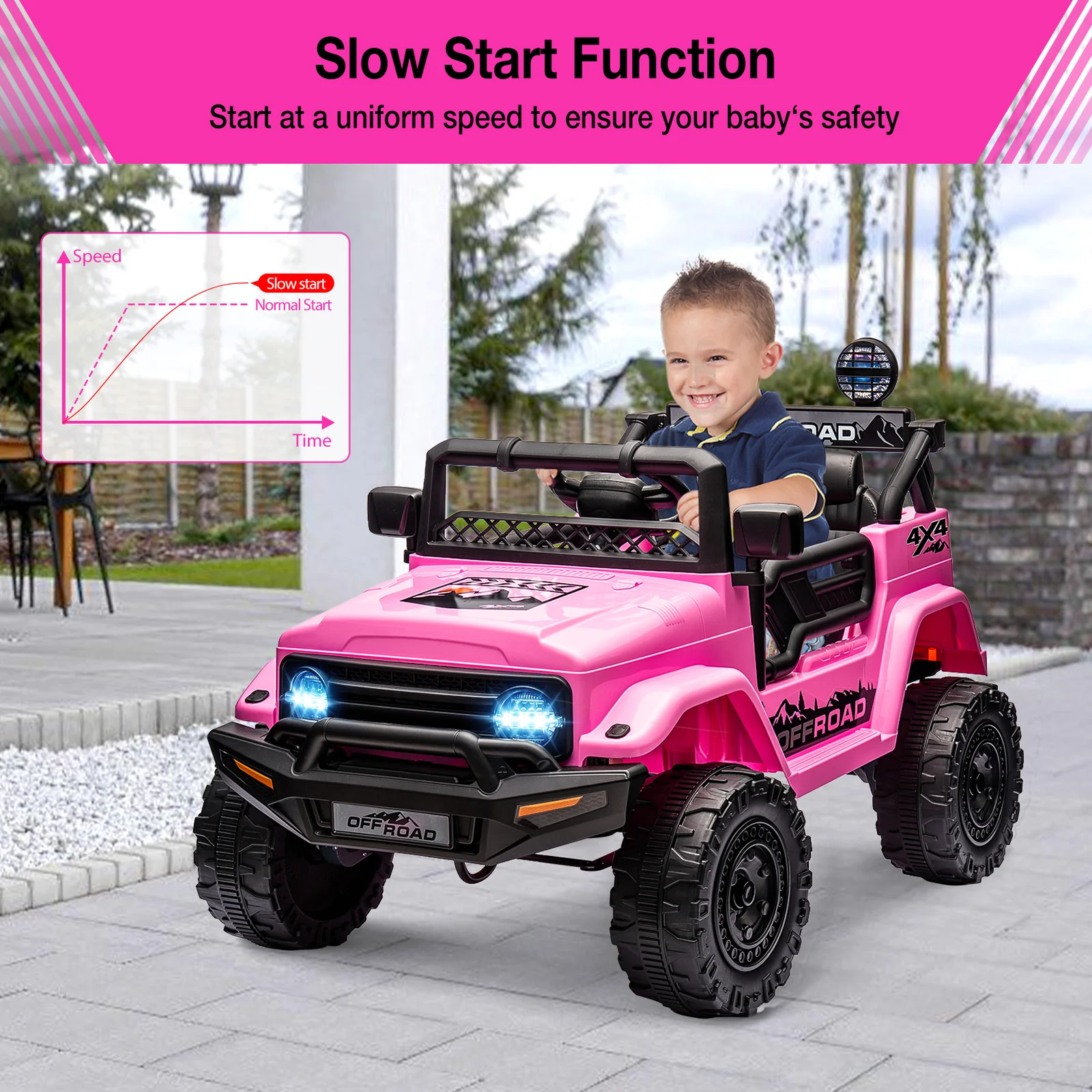 12V 2-Seater Electric Ride-On Truck Car with Parent Remote Control for Kids - Image 21