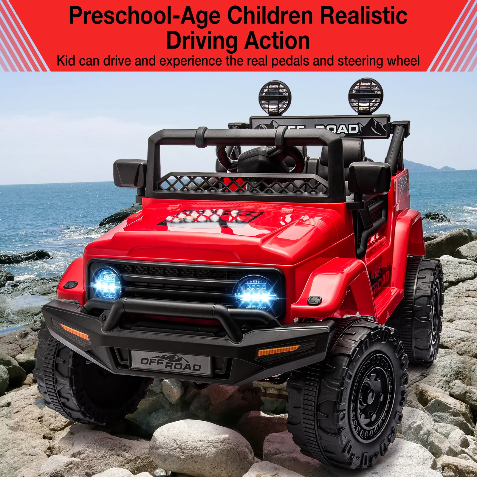 12V 2-Seater Electric Ride-On Truck Car with Parent Remote Control for Kids - Image 9