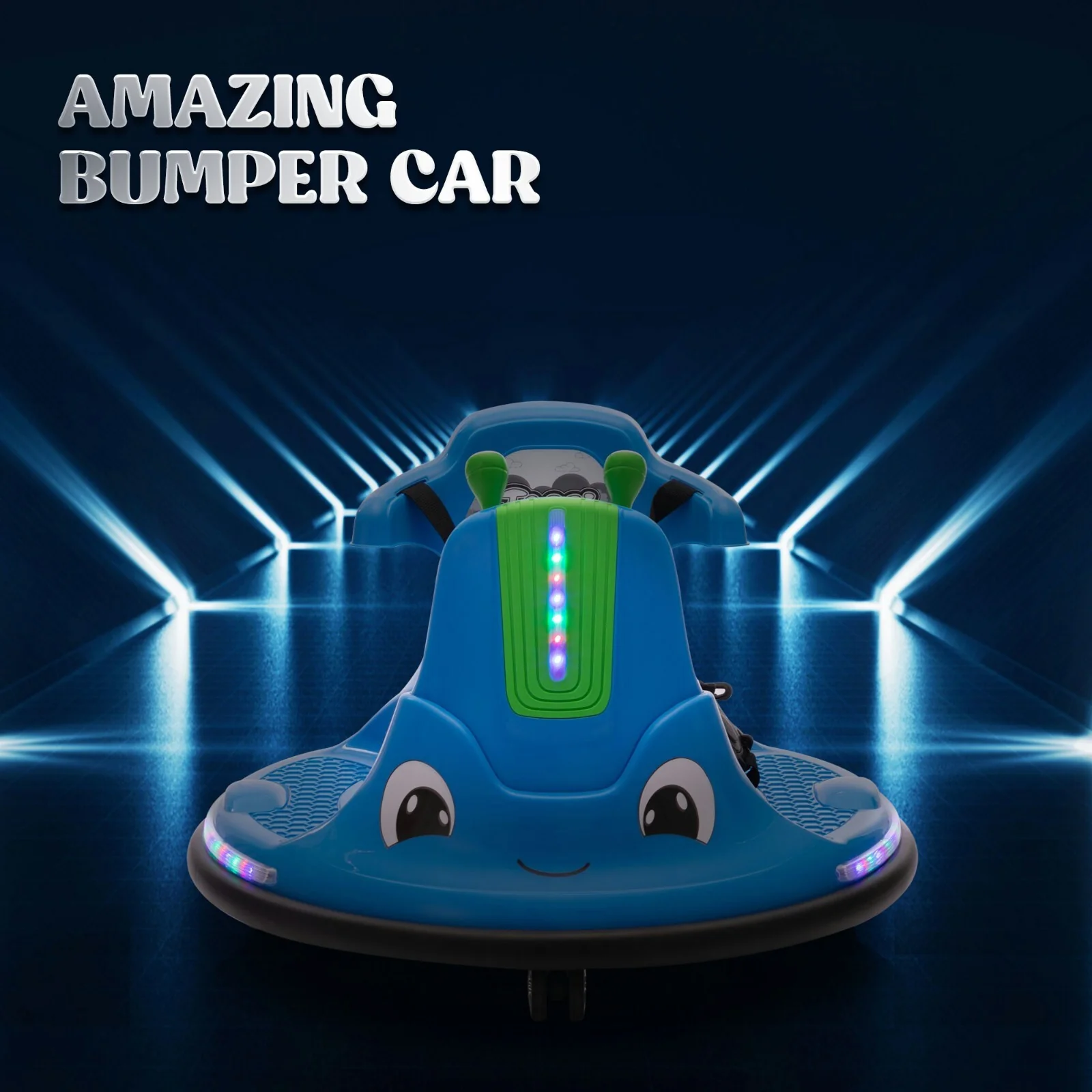 12V Electric Ride-On Bumper Car for Kids with 360-Degree Spin, Ages 3-8 - Image 3