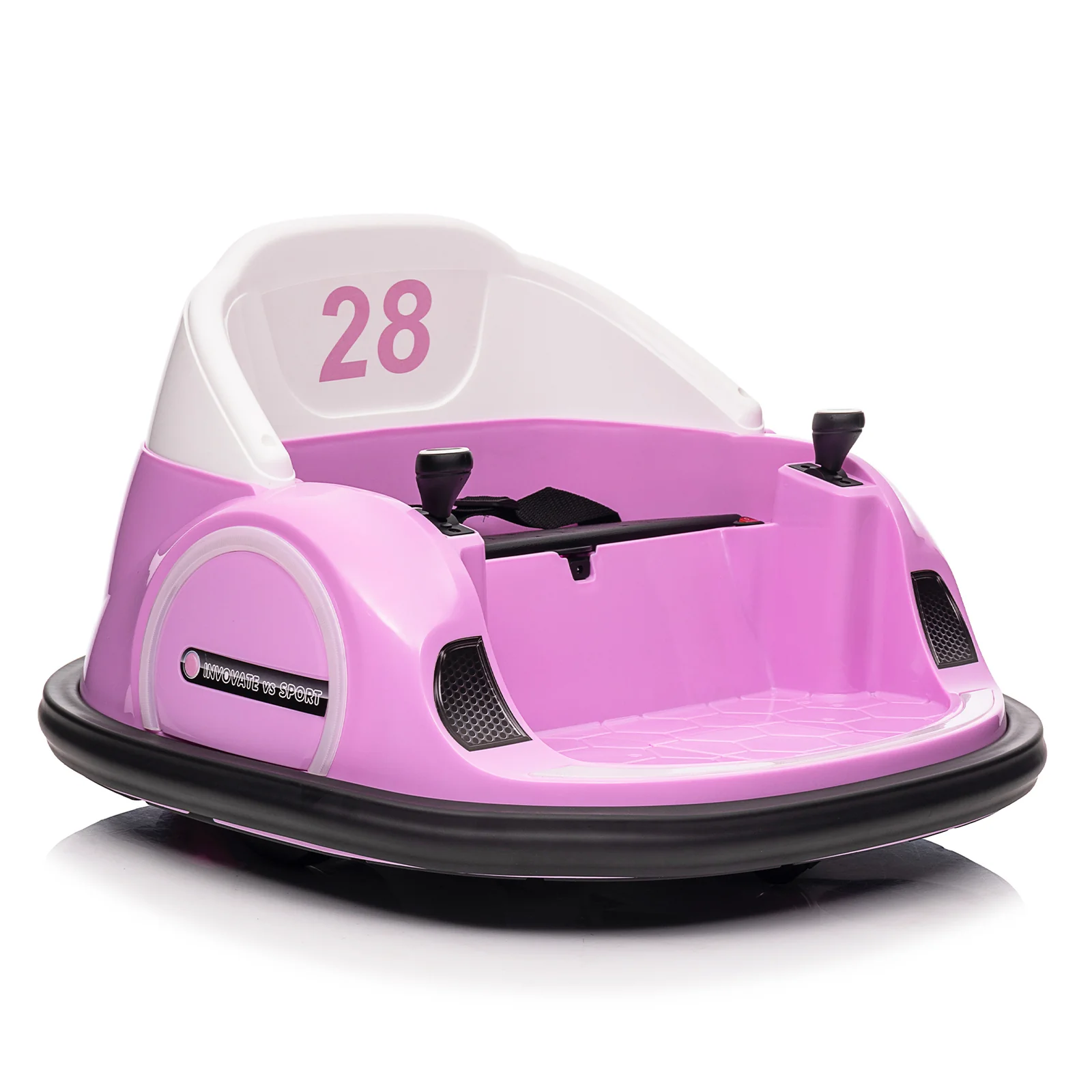 12V Kids Bumper Car with Remote Control, Battery Display, 360-Degree Spin, LED Lights, and Music - Image 2