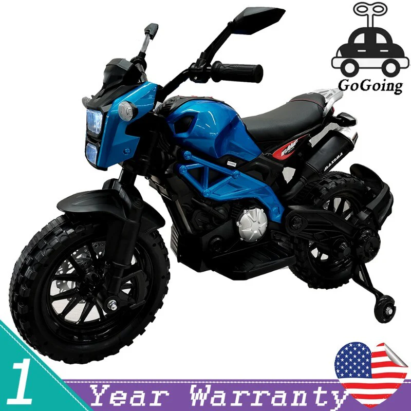 12V Kids Ride-On Motorcycle Toy with Training Wheels, Speed 1.8-3.2 mph, Suitable for Ages 3+ - Image 2