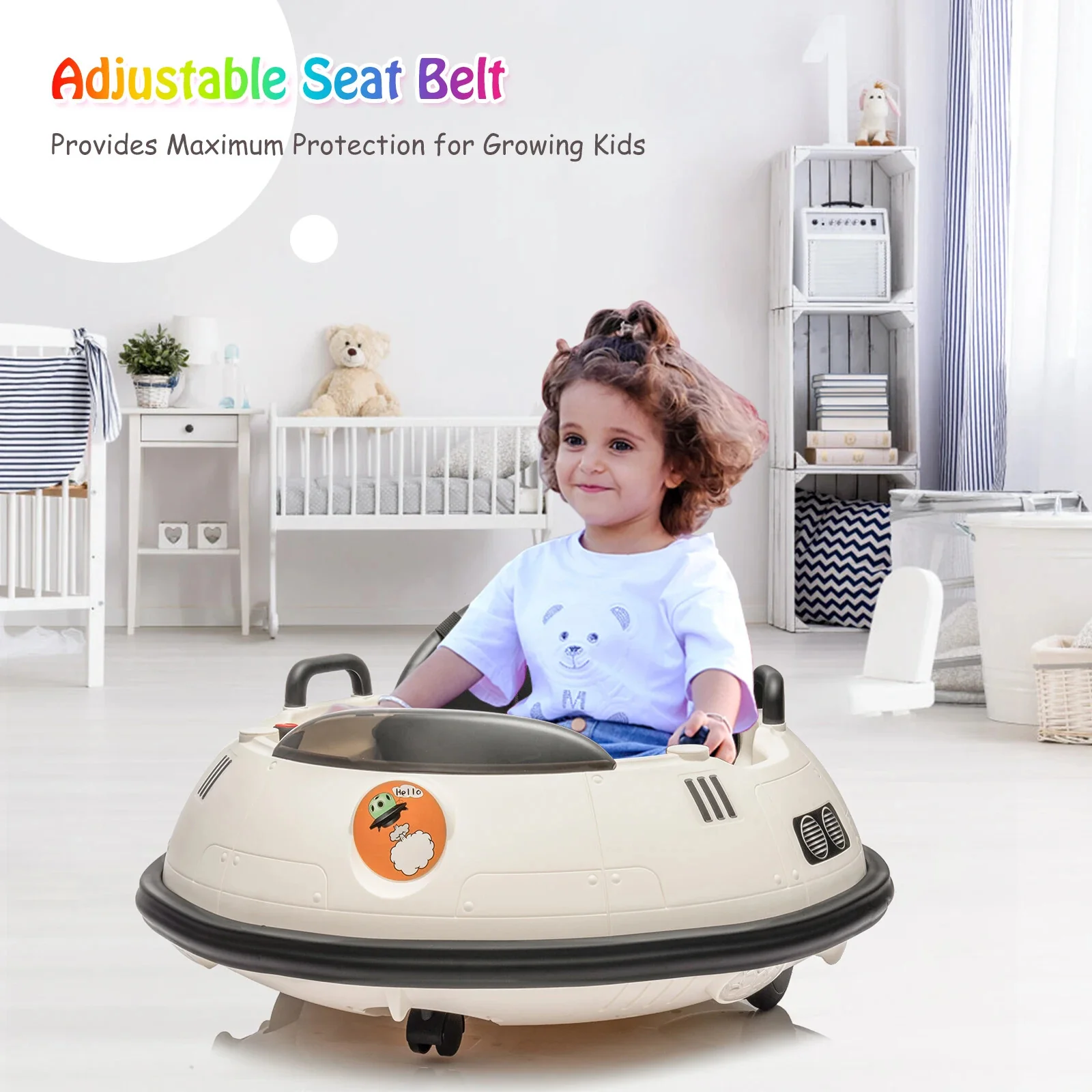 12V Electric Ride-On Bumper Car for Toddlers with Remote Control - Image 16