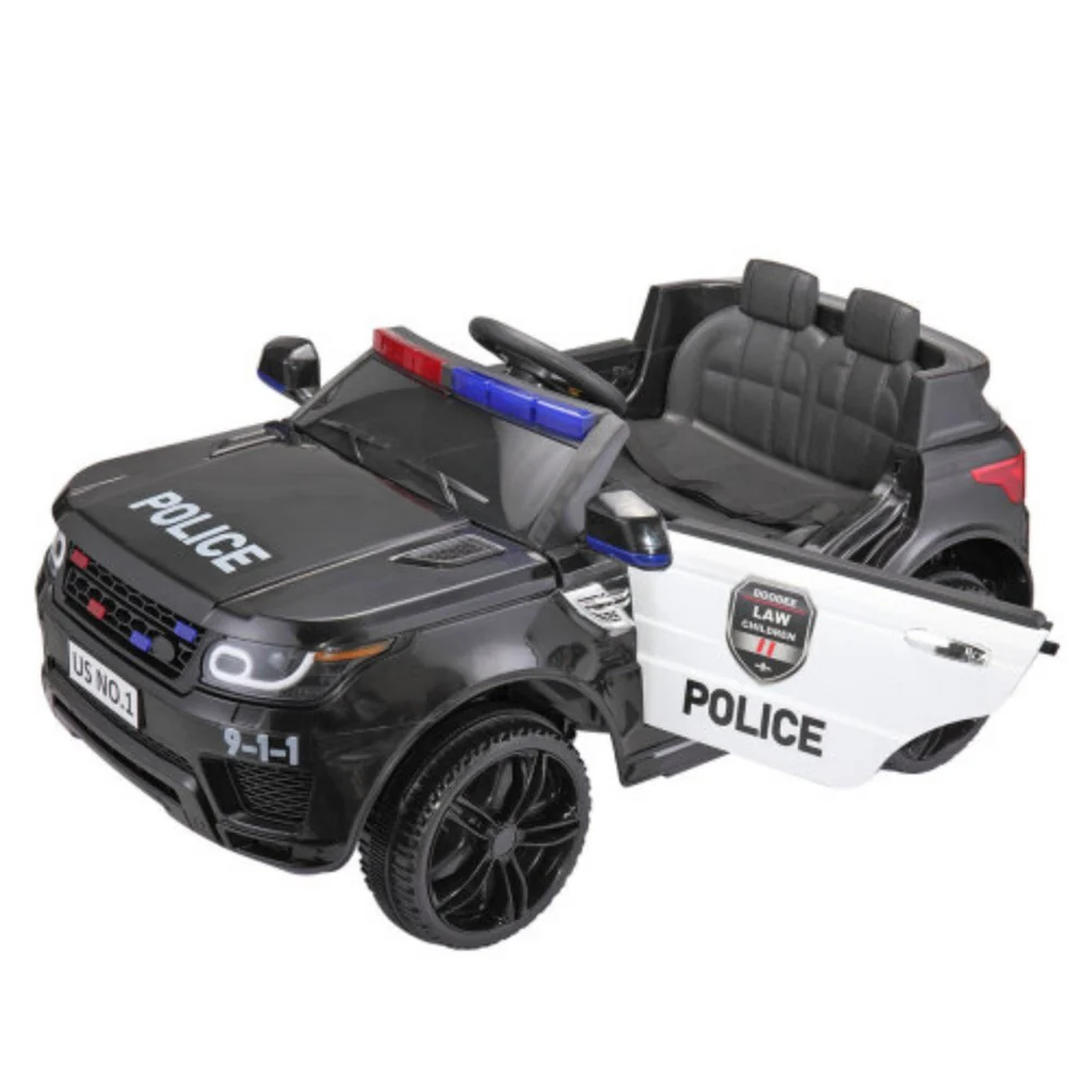 12V Electric Police Ride-On Car for Kids with Parental Remote Control and Battery Powered - Image 9