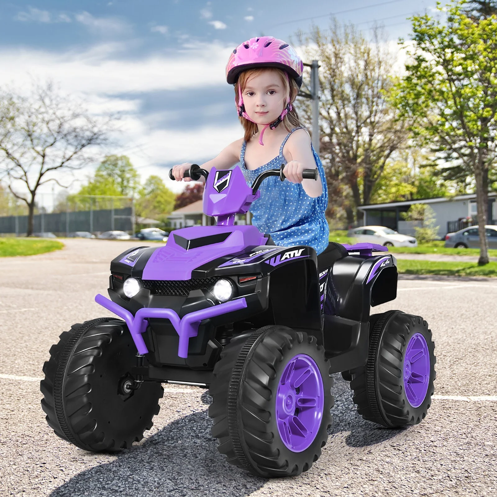 12V Kids 4-Wheeler ATV Quad Ride-On Car with LED Lights - Image 9