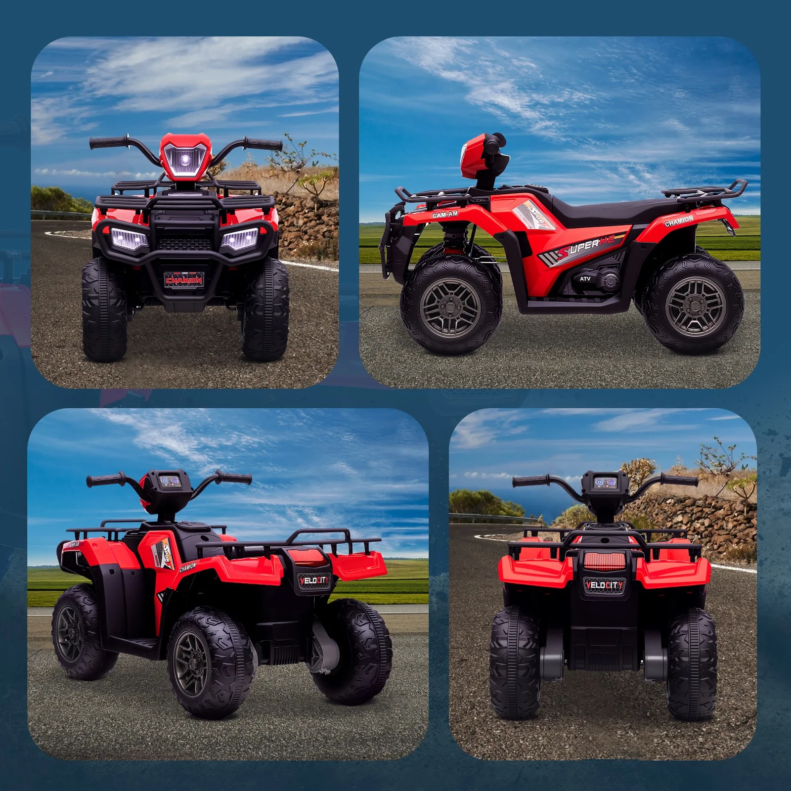 12V Battery-Powered Red Kids 4-Wheeler ATV for Ages 3-5 - Image 11