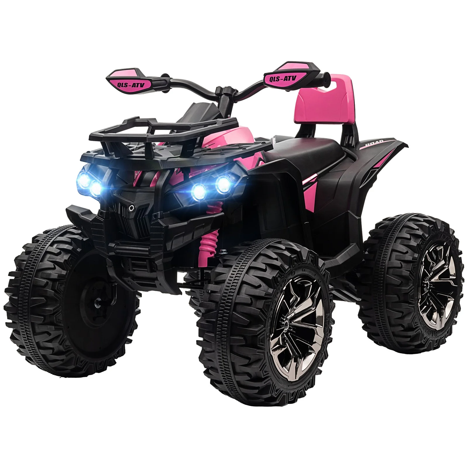 12V Kids Pink ATV Quad Toy Car with Music and Headlights - Image 4