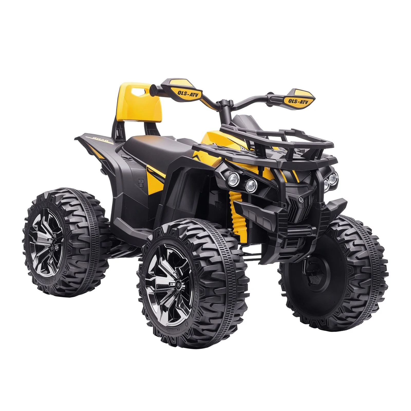 12V Kids Yellow ATV Quad Toy Car with Music and Headlights - Image 3