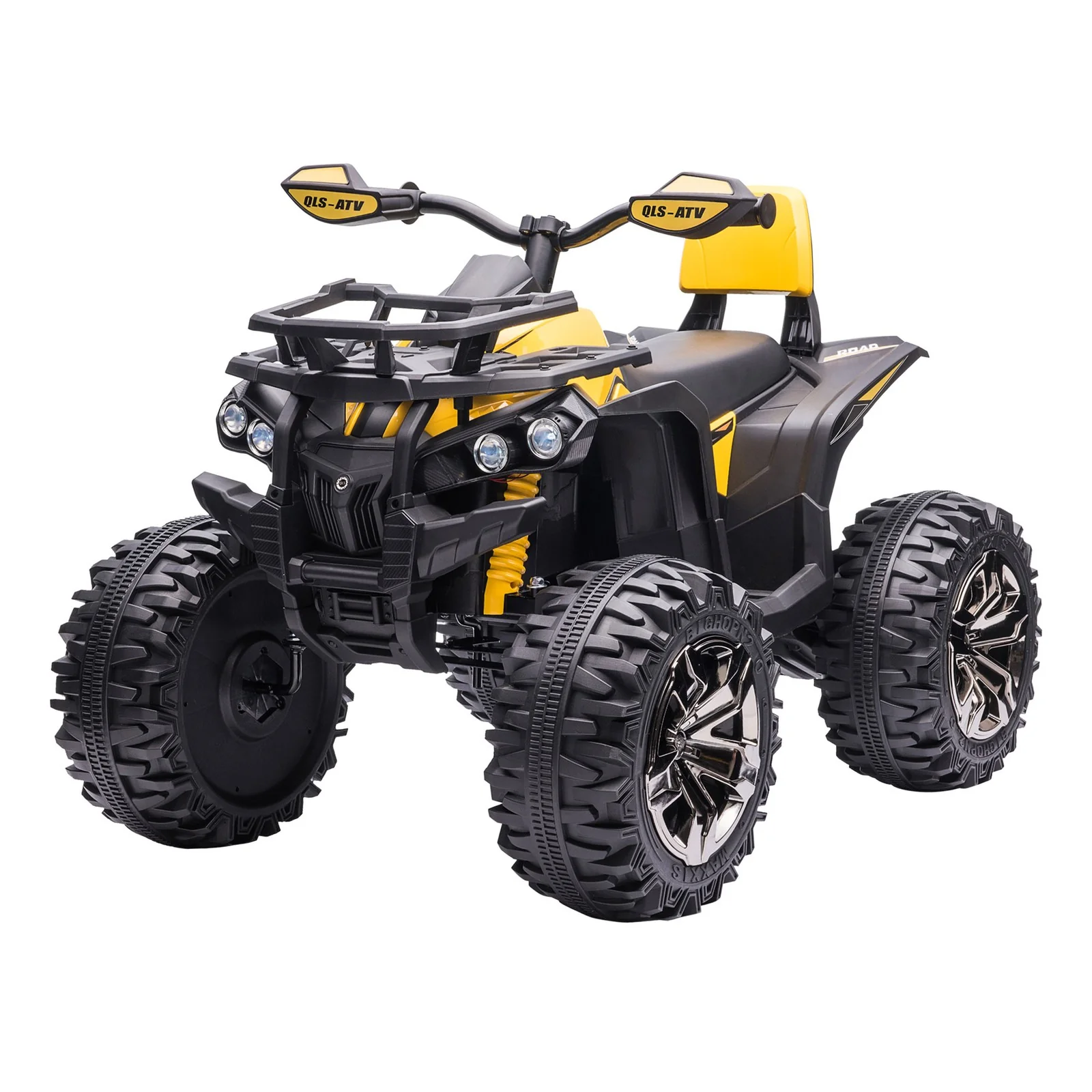 12V Kids Yellow ATV Quad Toy Car with Music and Headlights - Image 4