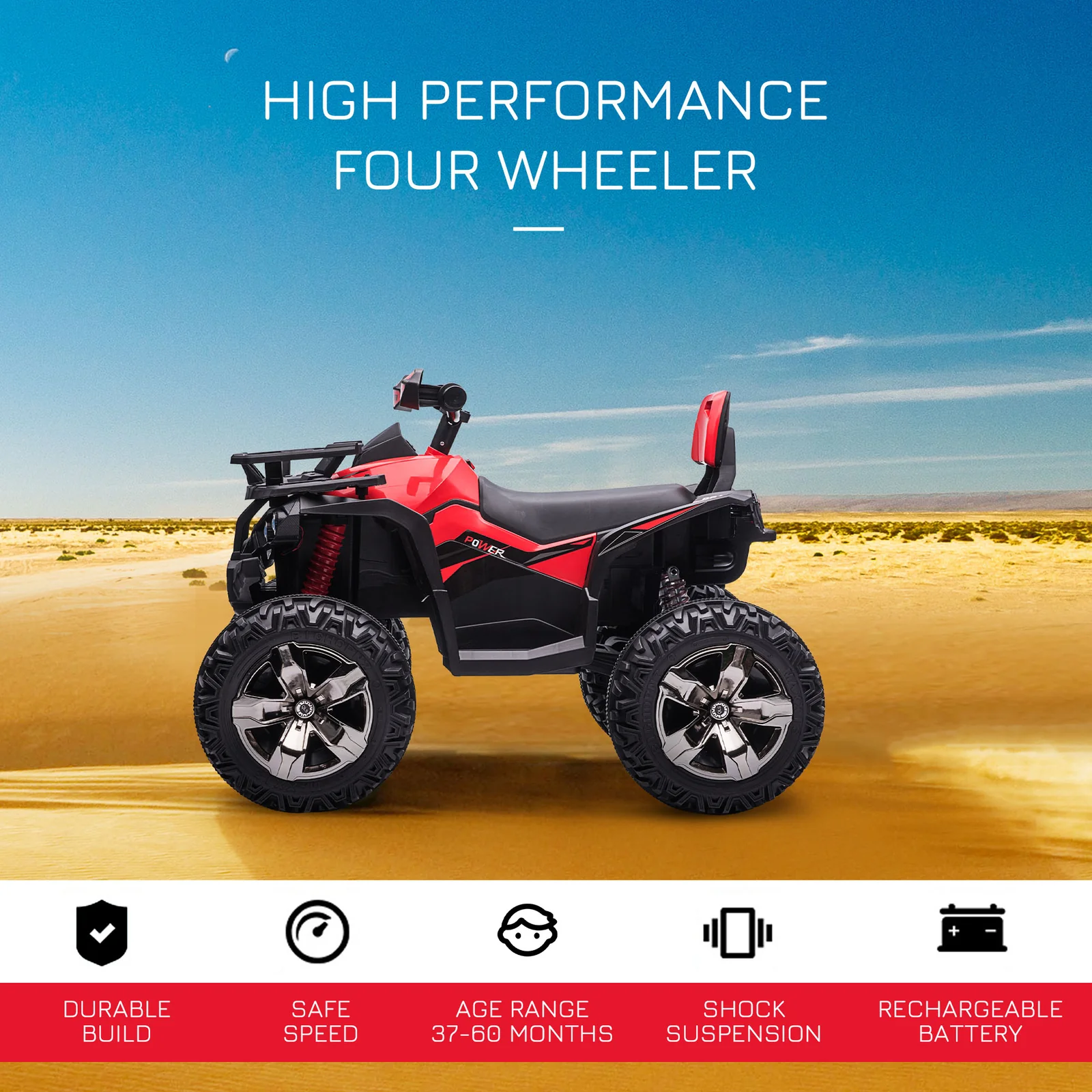 12V Electric Kids ATV Ride-On Car with Music and Realistic Headlights - Image 4