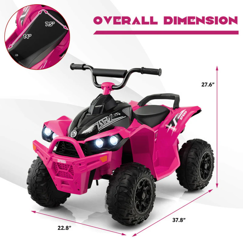 12V Kids ATV Ride-On with Adjustable Speed and Comfortable Seat for Outdoor Fun - Image 5
