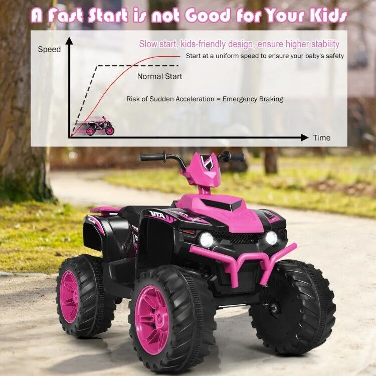 12V Kids ATV with LED Lights and Treaded Tires - The Perfect Ride for Young Adventurers! - Image 7