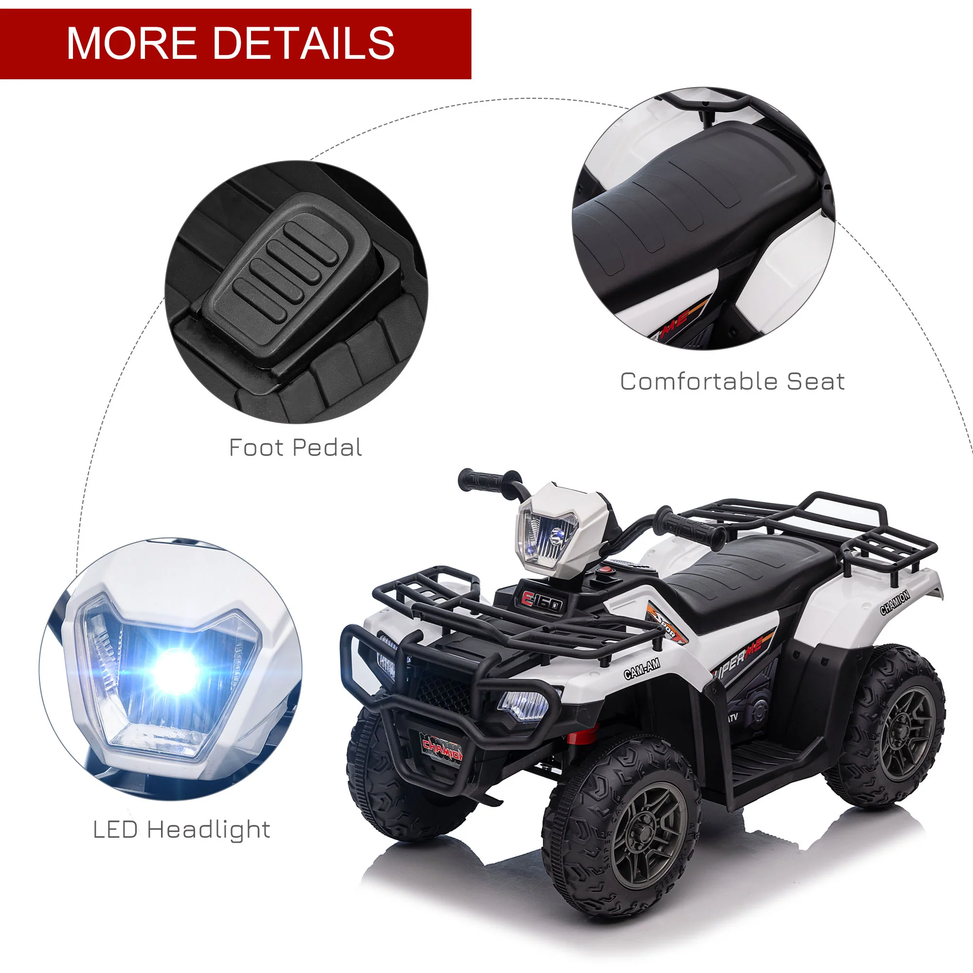 12V Kids ATV with Music, Headlights, and Forward/Backward Function - A Fun Ride for Young Adventurers! - Image 20