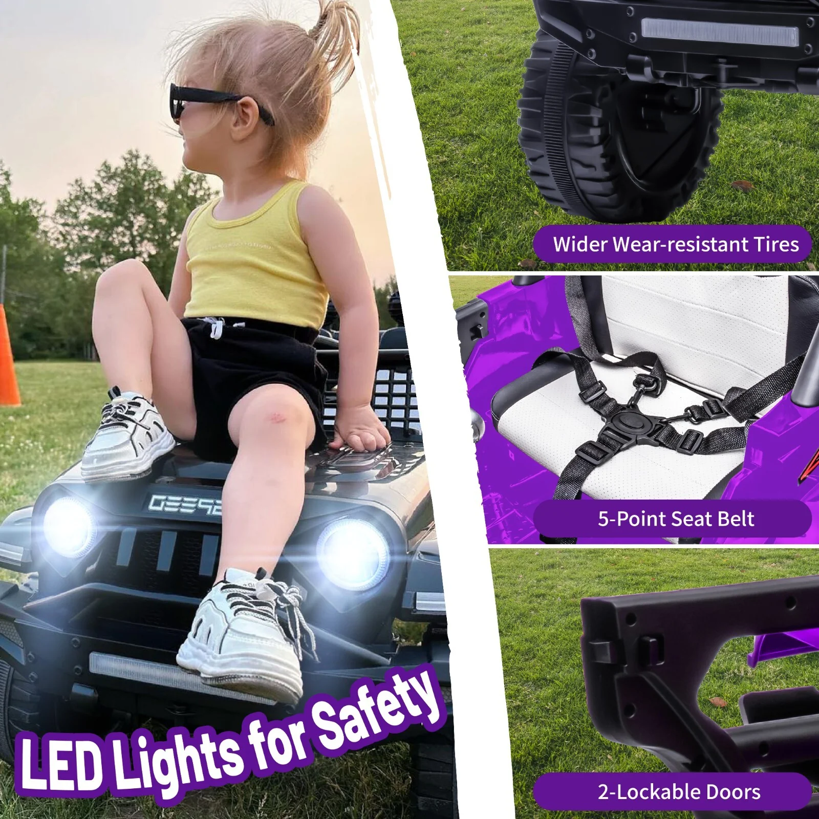 12V Battery-Powered Kids Electric Ride-On Truck with Remote Control and Durable Wheels - Image 4