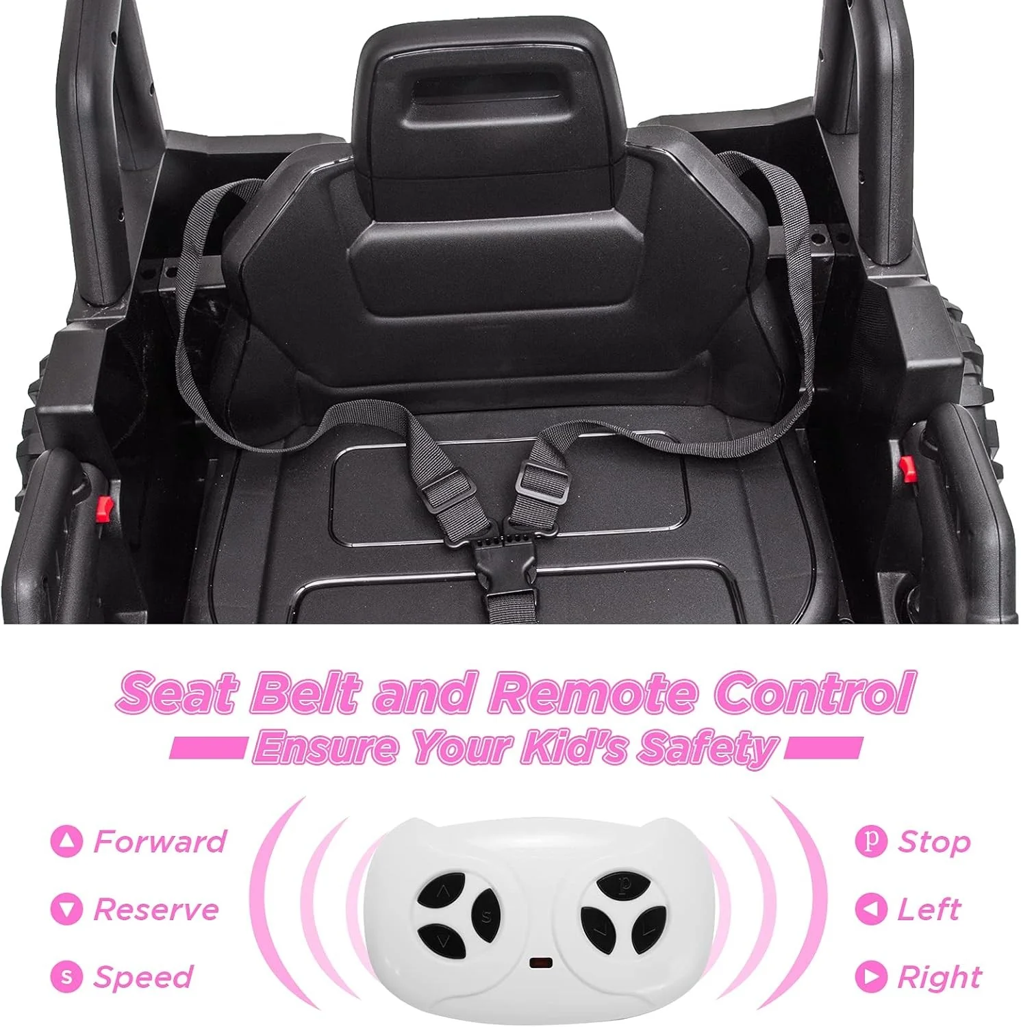 12V Kids Ride-On Truck with Remote Control, LED Lights, and Music - Image 3